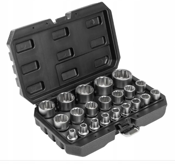 Zestaw kluczy nasadowych nasadki 1/2" 21 szt. HT4R085