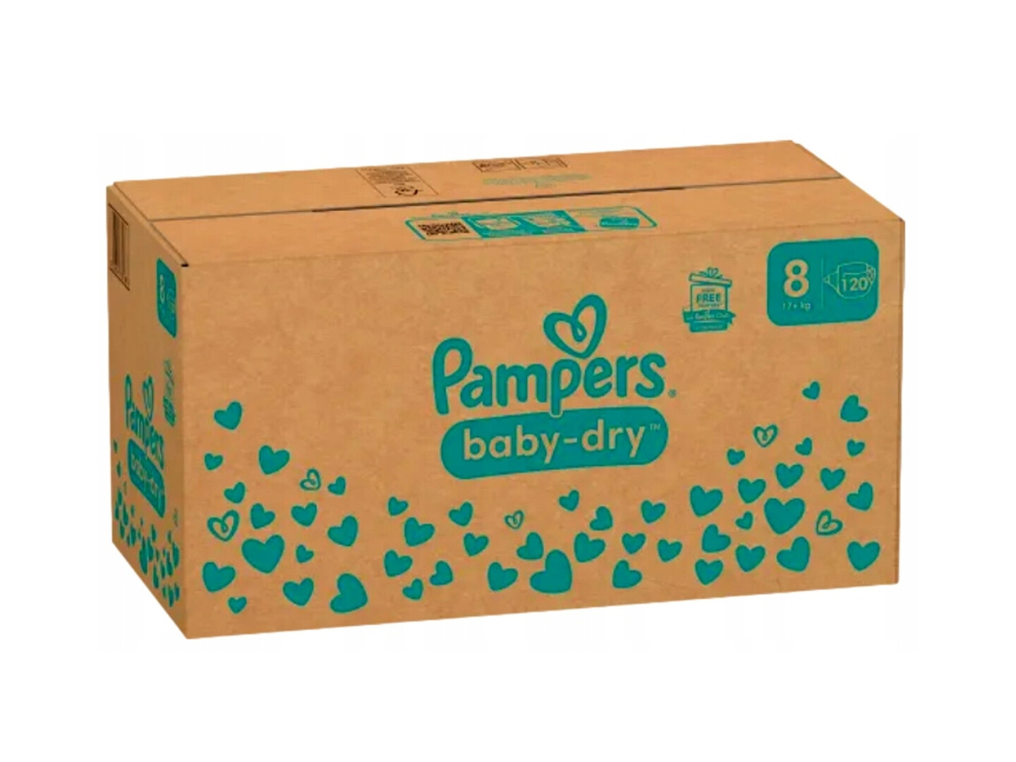 Pieluszki Pampers Baby-Dry rozmiar 8 17+kg 120 szt.