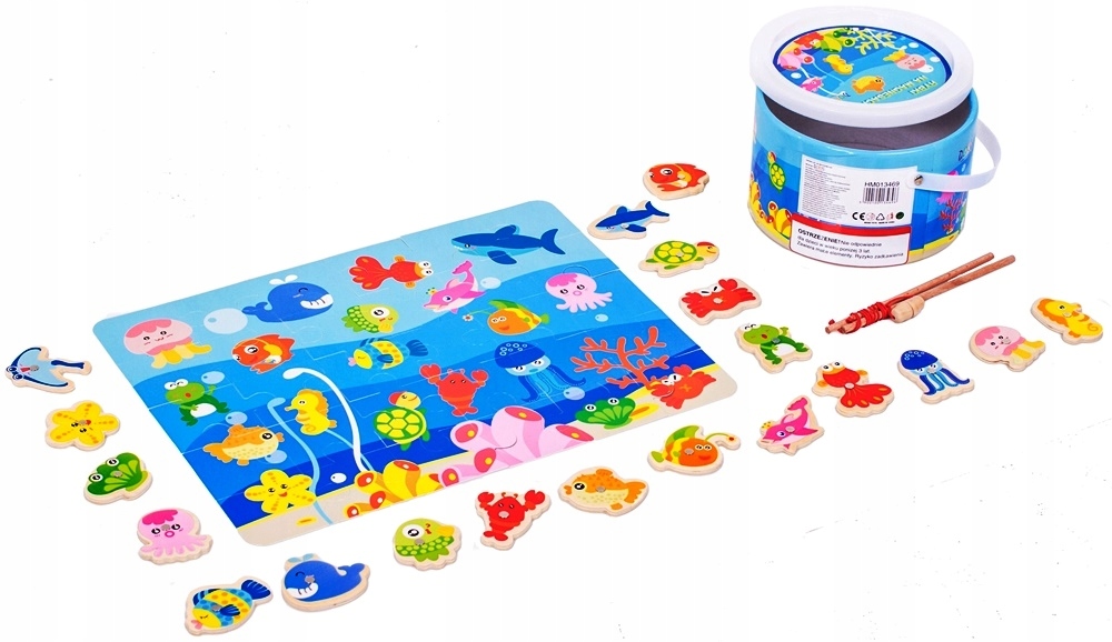 ŁOWIENIE RYBEK GRA DREWNIANE RYBKI DO ŁOWIENIA Marka Doris