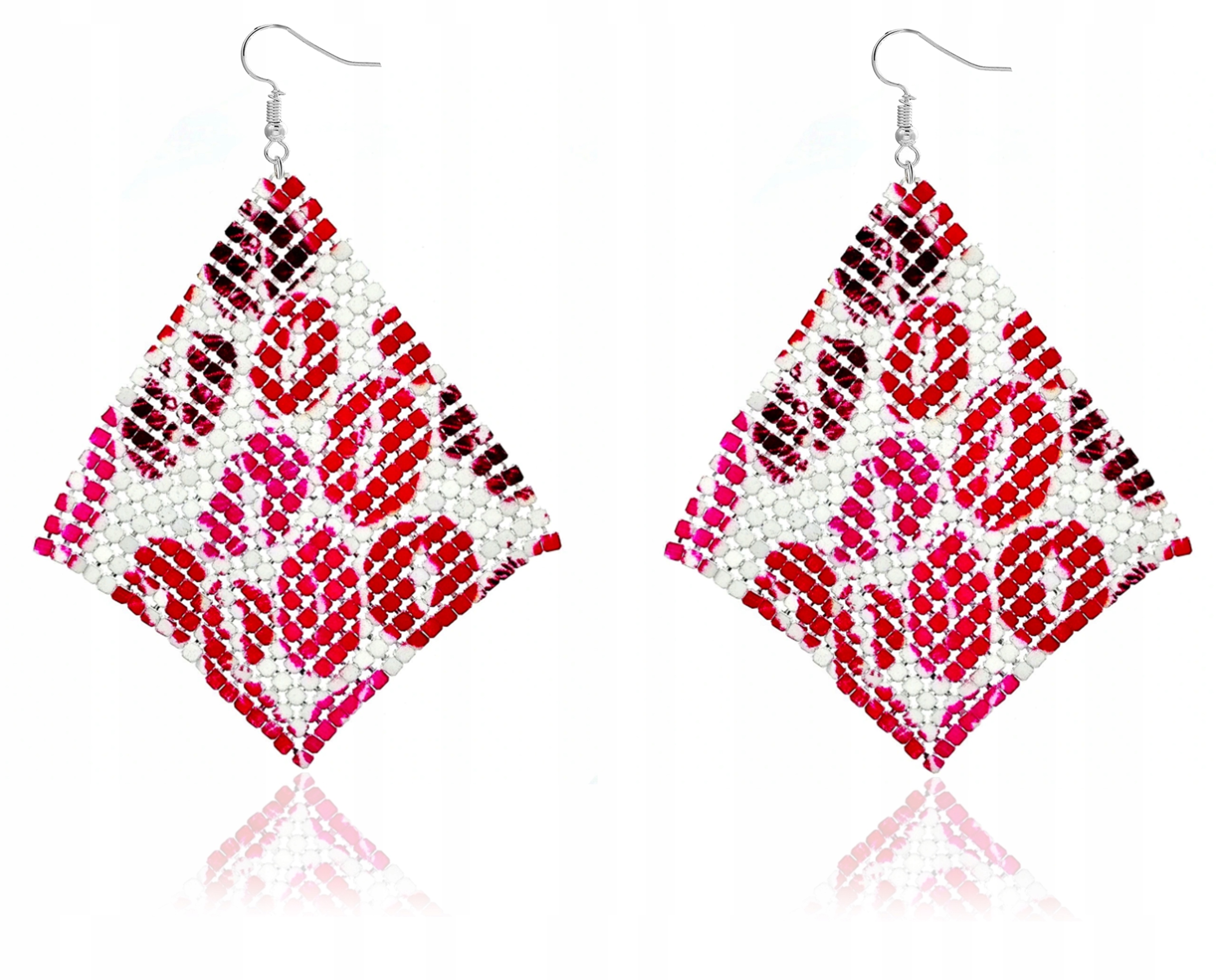 

K153K Kolczyki Siateczki Usta Kiss Kiss