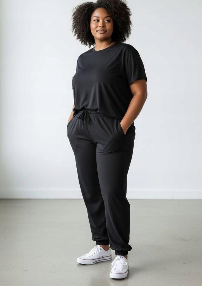teplákovka letní z bavlny s elastanem plus size