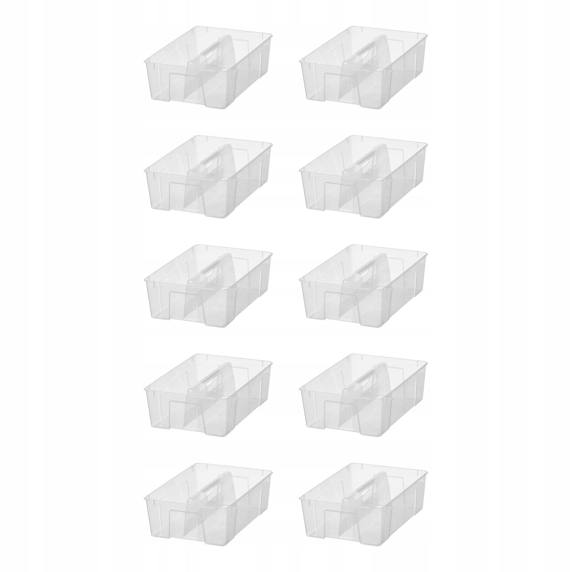 10 ks Vložka Samla 11 22 l průhledný 37x25x12 cm s přihrádkami