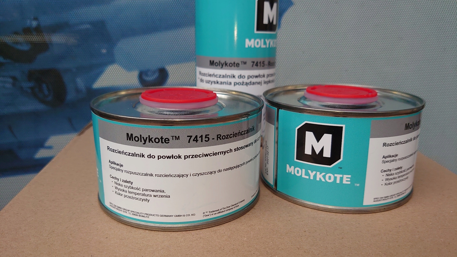 Rozcienczalnik do powlok Molykote 7415 Weight with packaging 0 25 kg