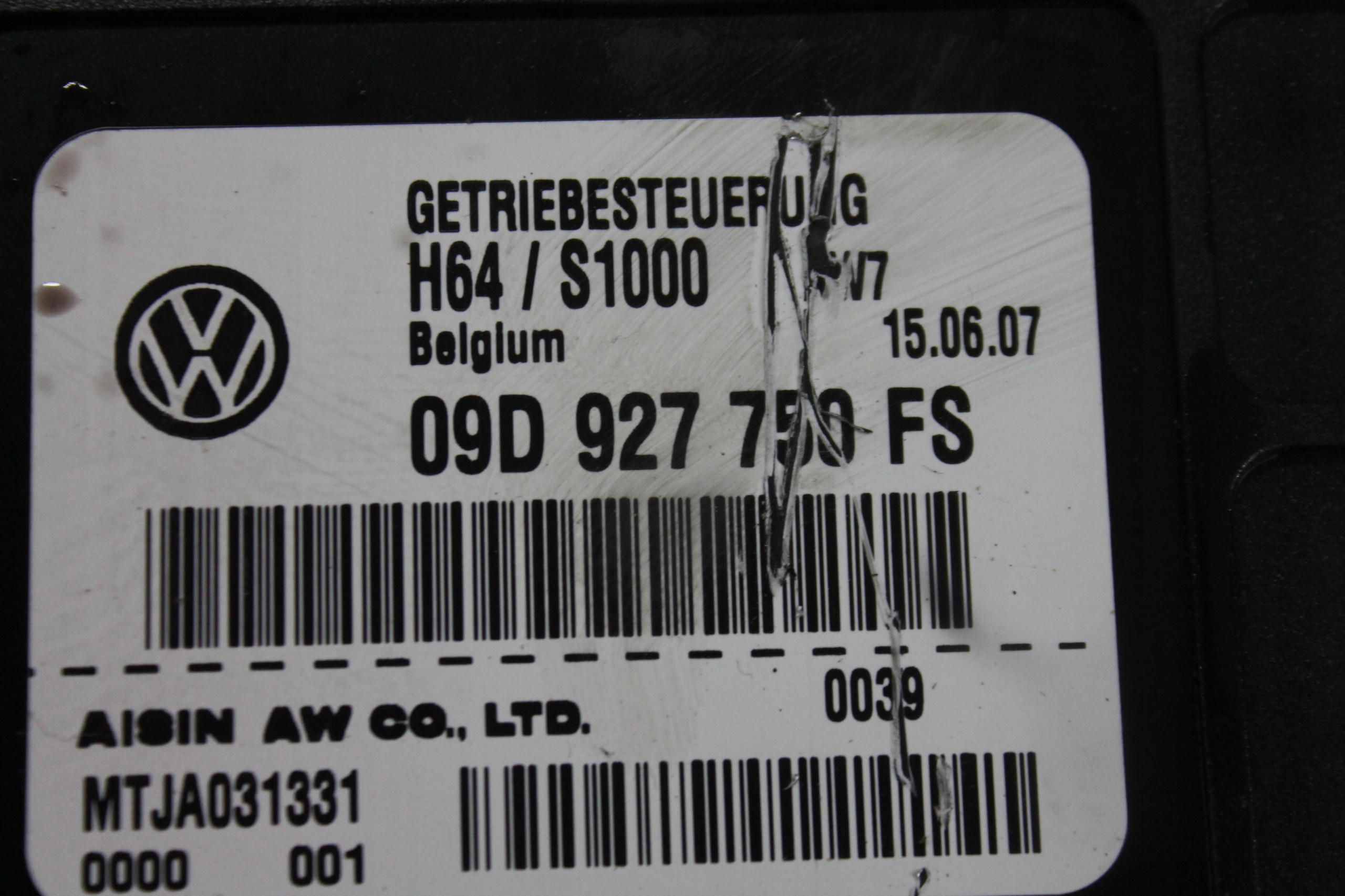 module control unit gearboxes 04D927750FS AUDI Q7 4L 05