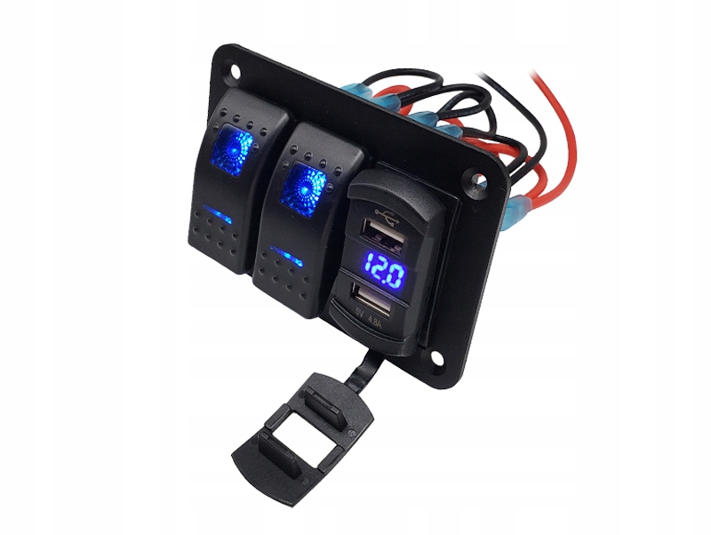 Panel przelacznikow 12 24V DX2 2USB VOL Weight with packaging 1 kg