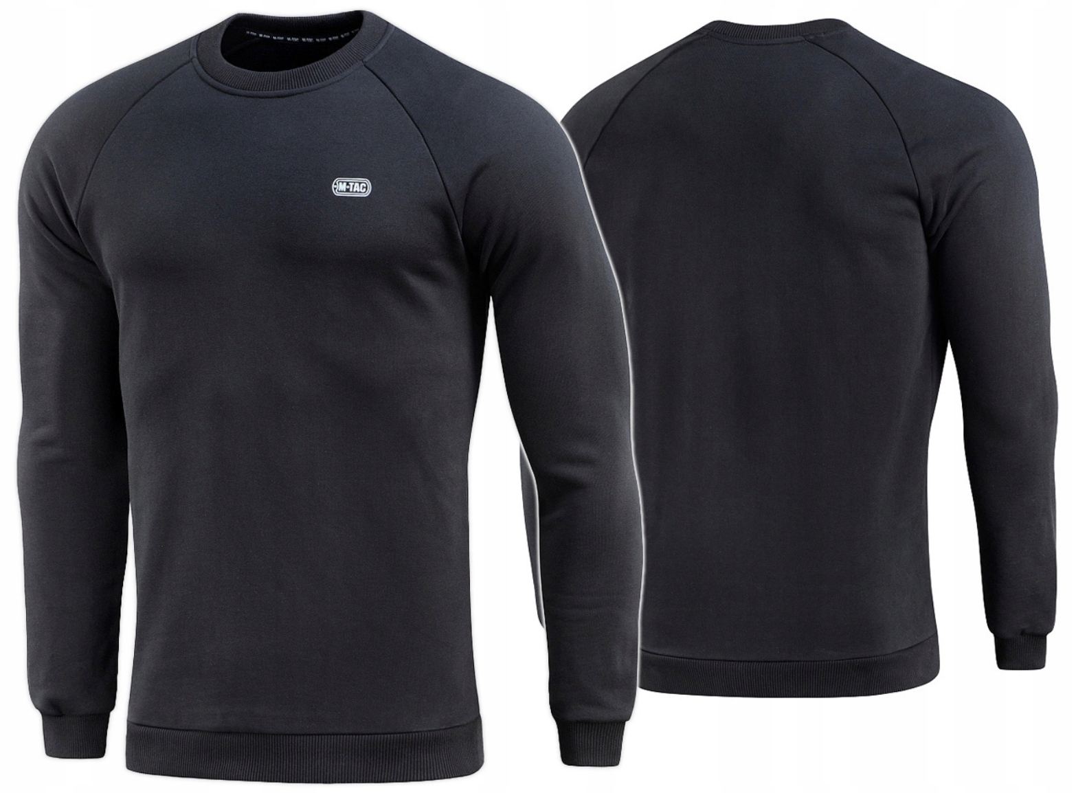 Bavlněná mikina bez kapuce M-Tac Cotton Sweatshirt Hard černá XL