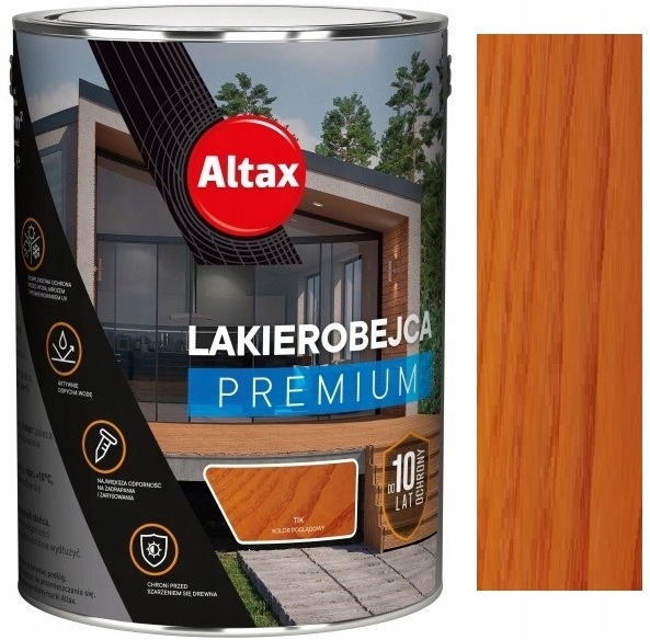 Altax Lakierobejca Premium 10 Lat Ochronna Do Drewna Tik 5L