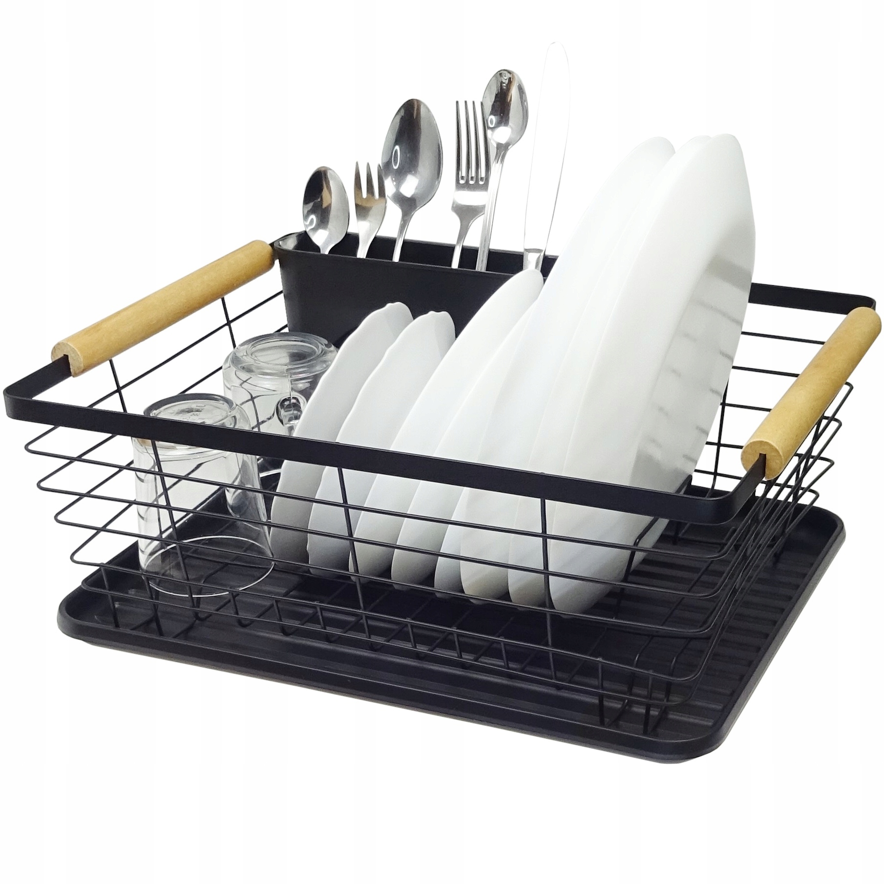 SUSZARKA DO NACZYŃ CZARNA STOJĄCA OCIEKACZ Z TACKĄ Kod producenta 2312