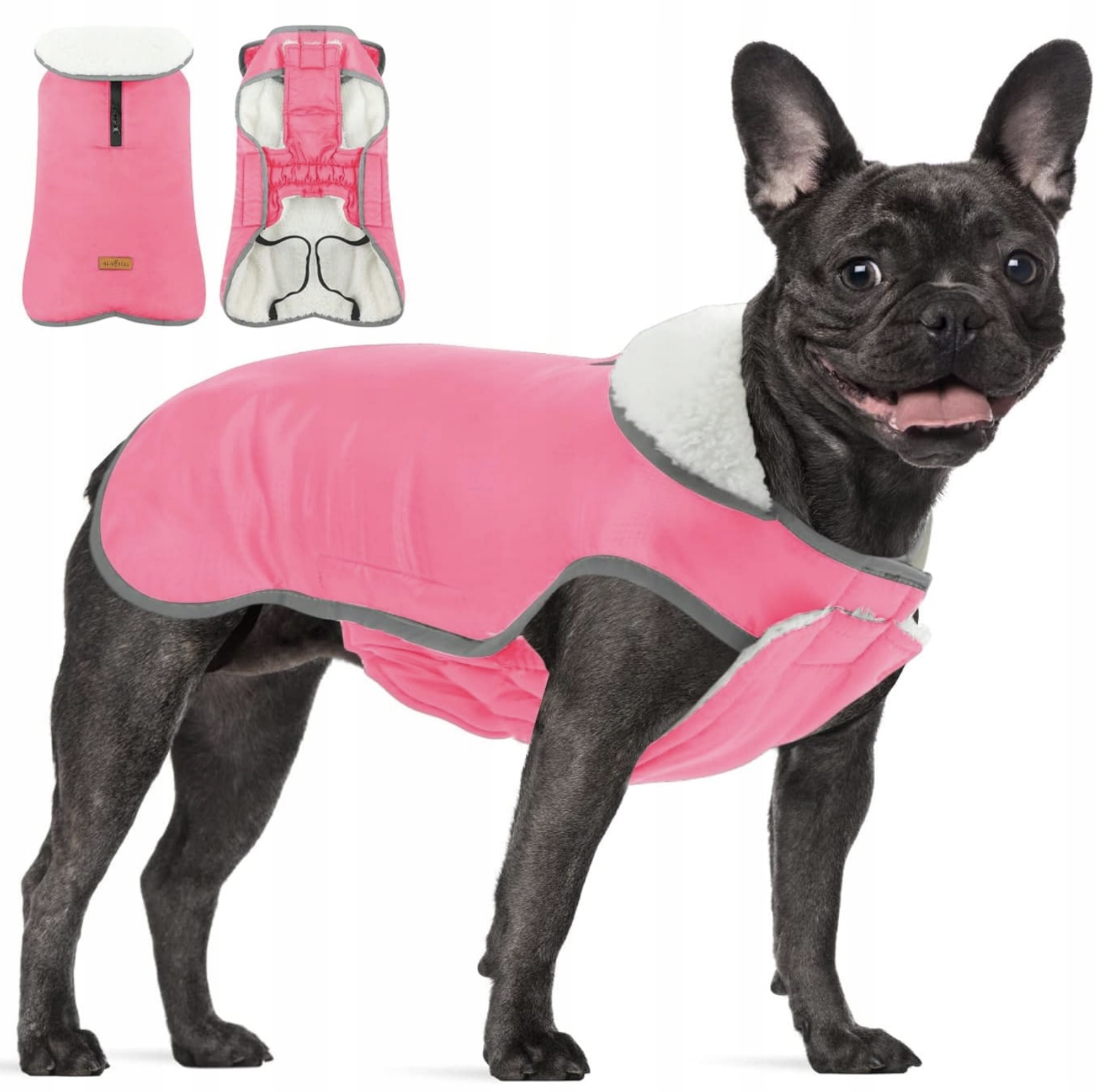 Levně Teplá Zimní Bunda Pro Psa XL Růžová