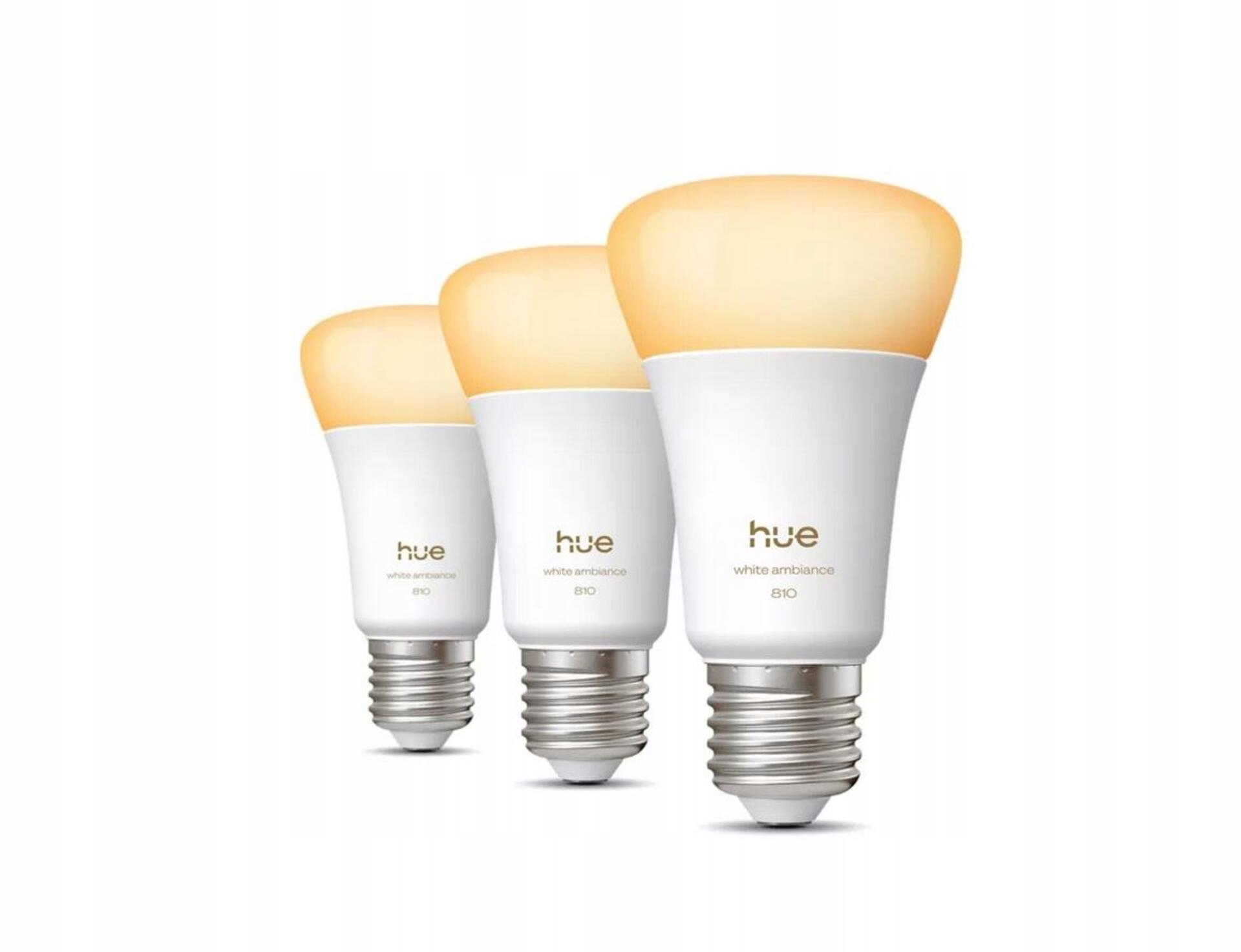 Philips Hue Wa 810 smart žiarovka A60 E27, 8W, 810lm, 1000-20000K (3 ks)