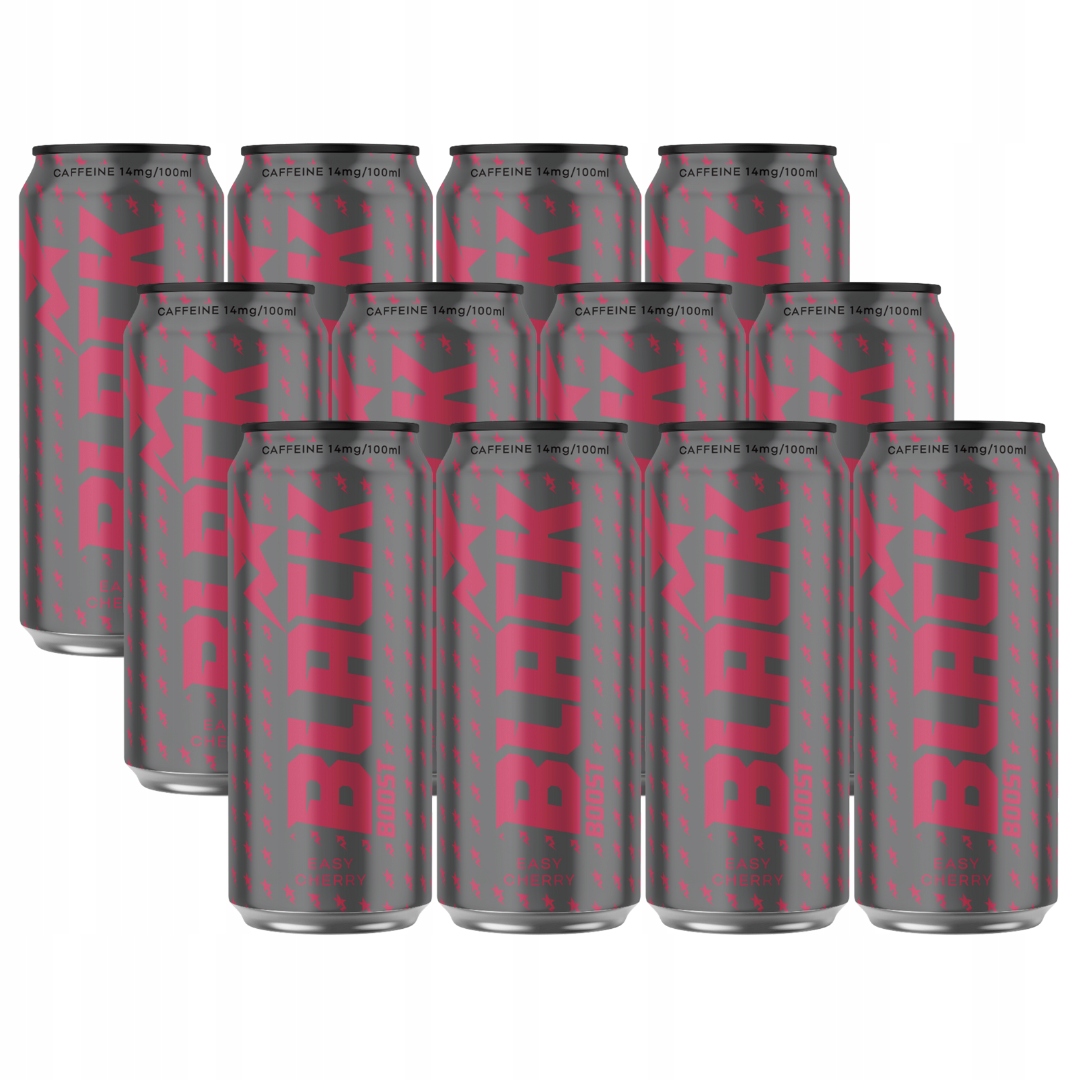 Levně Black Energy Easy Boost Nápoj s třešňovou příchutí 500 ml x 12 kusů