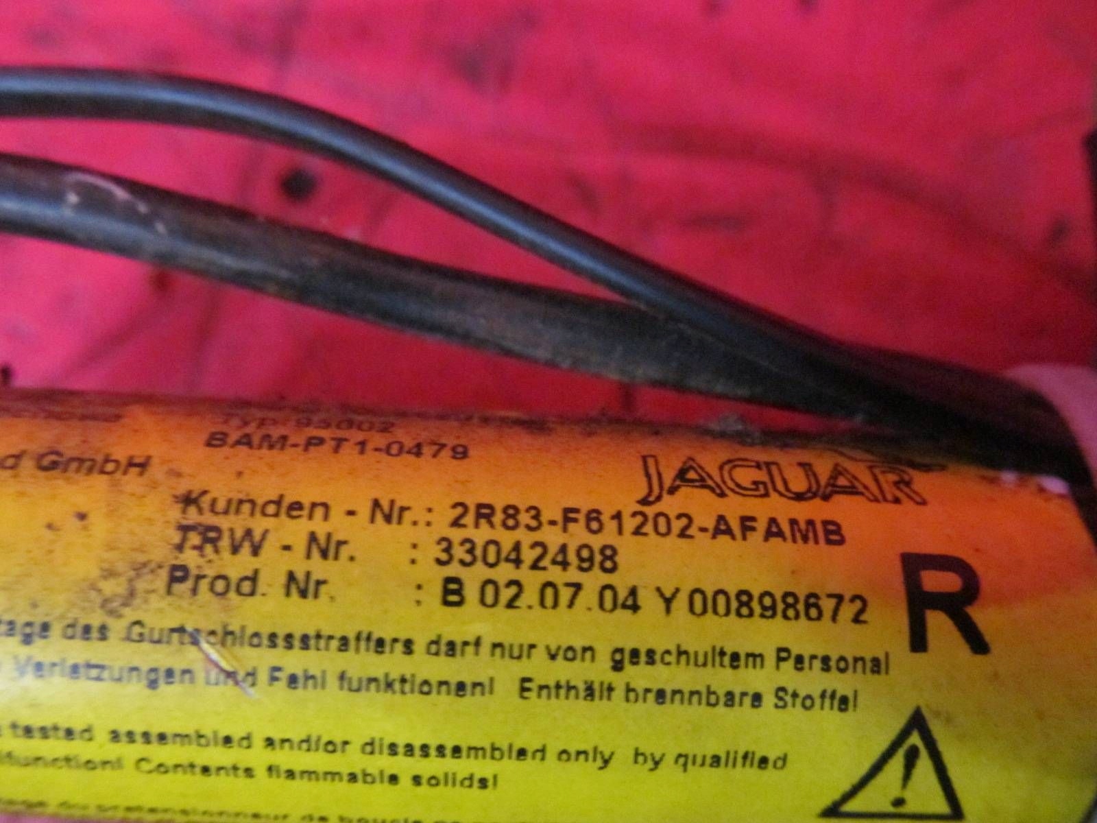 JAGUAR S-TYPE II X200 adjuster supports safety right front front