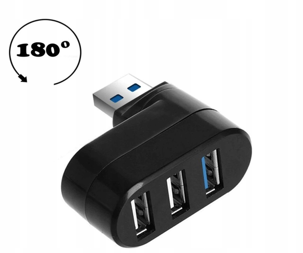 ROZDZIELACZ HUB z USB na 3 x USB 2.0 OBRACANY