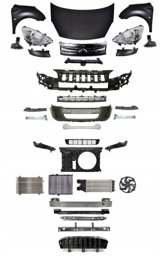 CITROEN BERLINGO II 2 2008-2012 KOMPLETNY PRZÓD