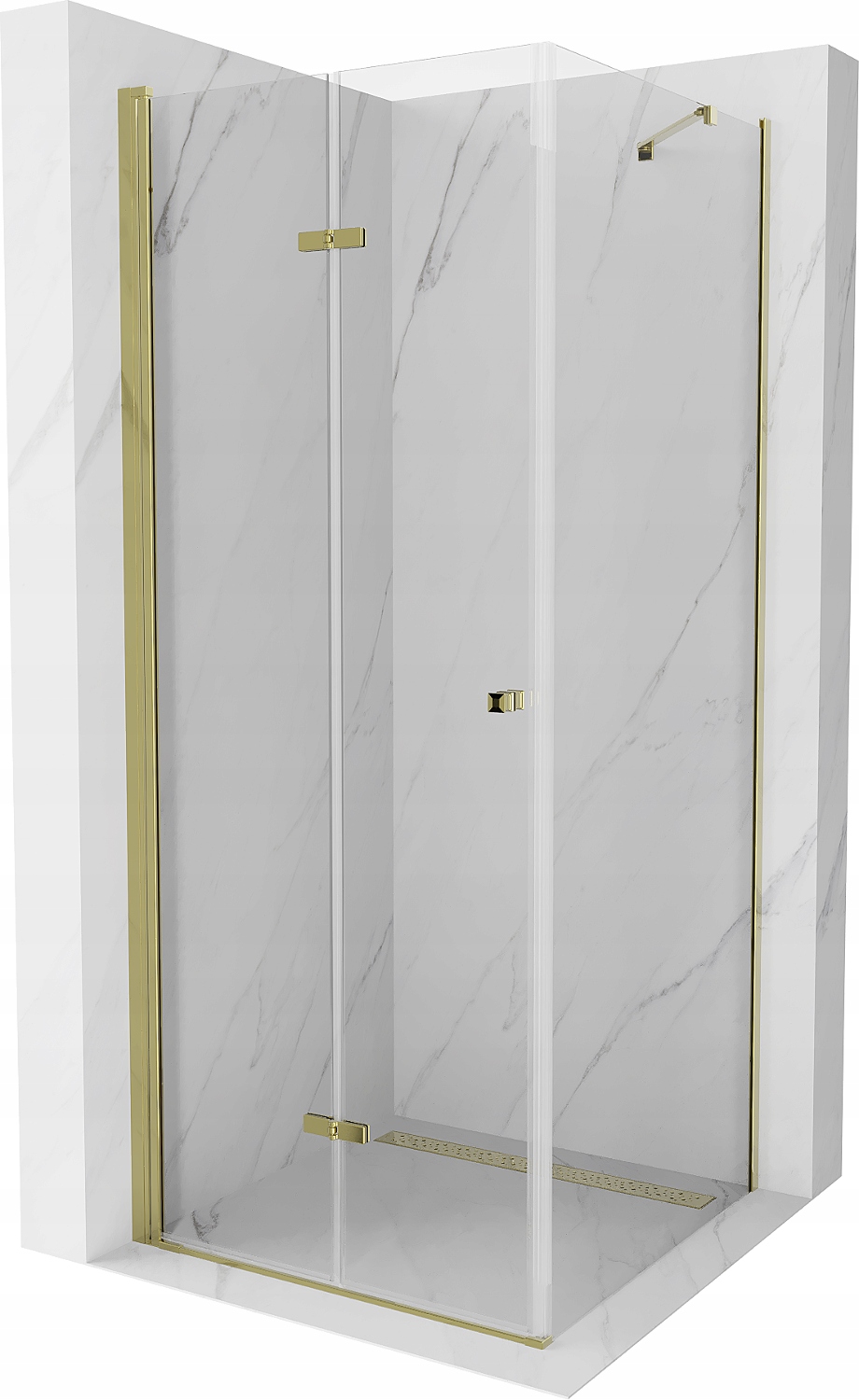 Mexen Lima Kabina Prysznicowa 90 x 90 cm Gold