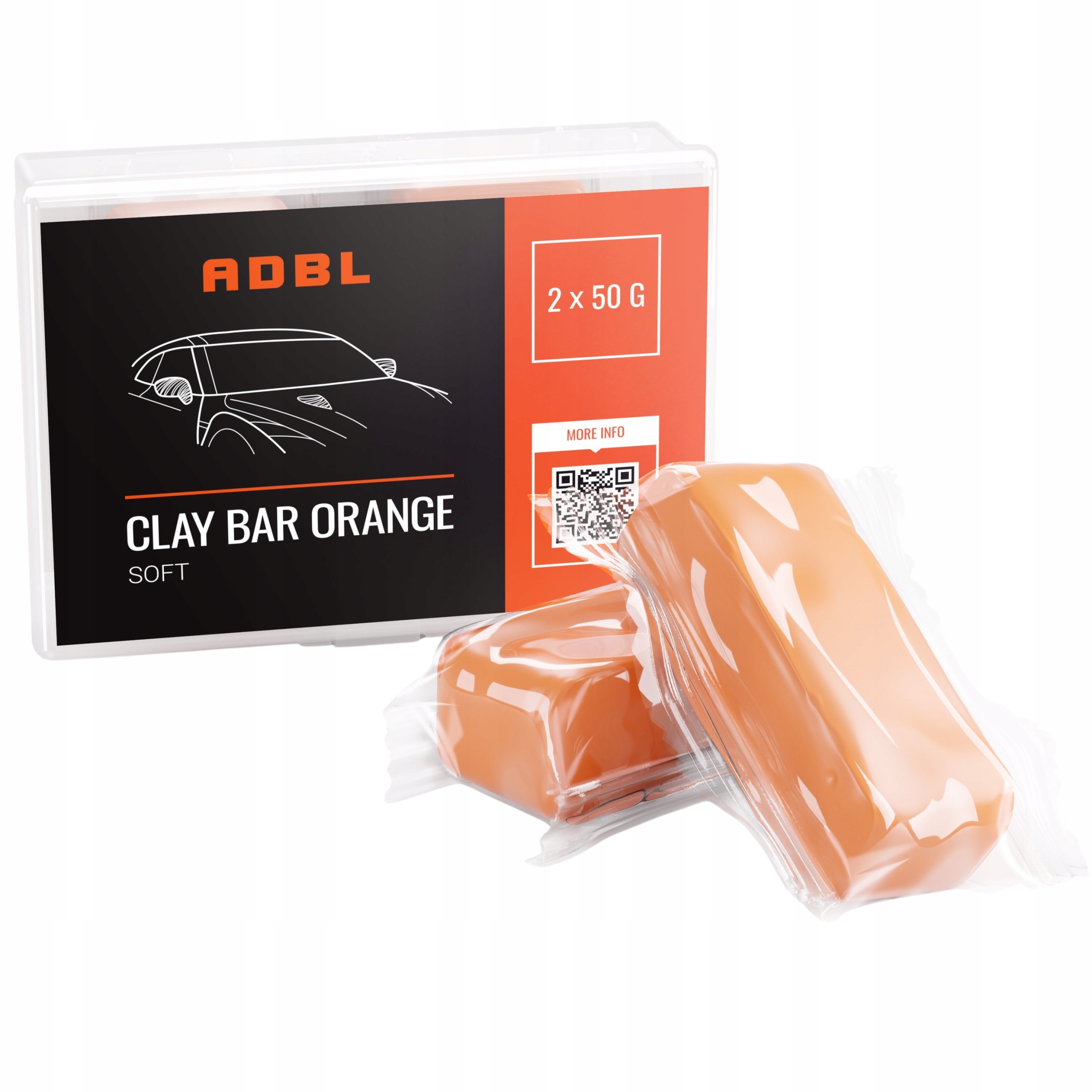 Adbl Clay Bar Orange Soft Glinka Lakiernicza miękka 50g 2szt