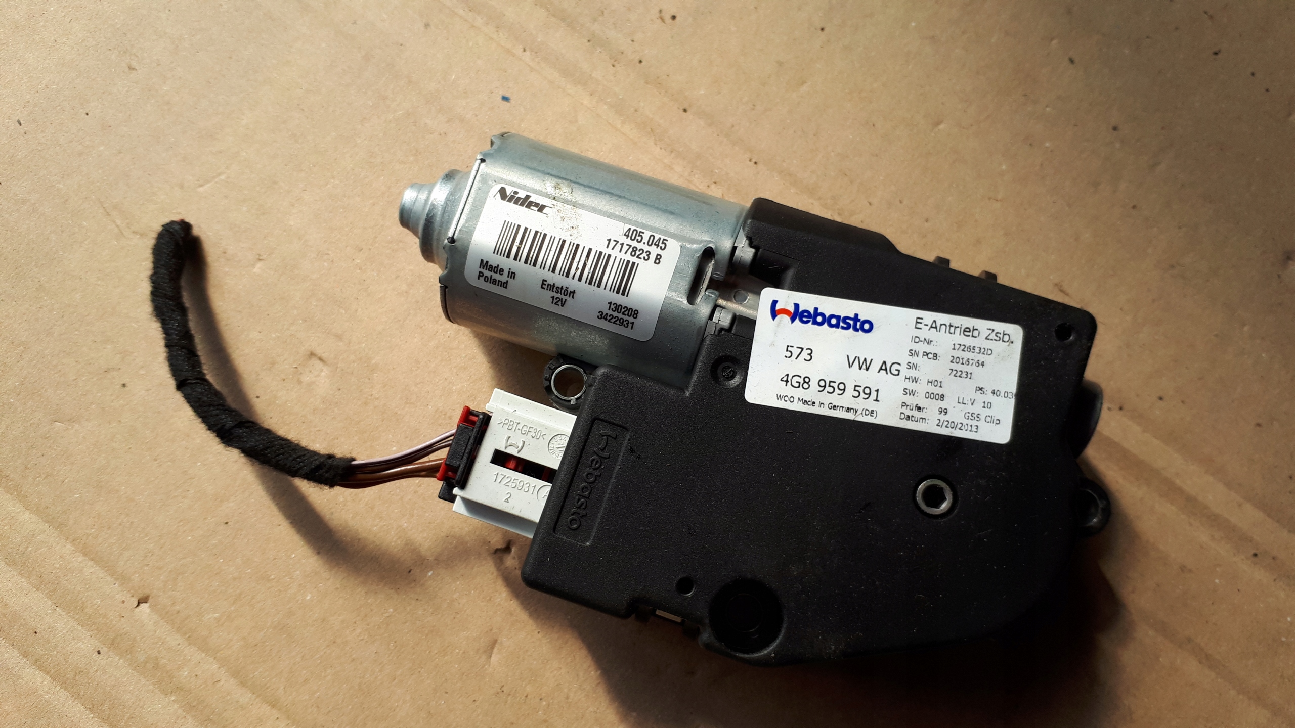 S7 4G A7 Motor Schiebedach 4G8959591 A6 C7 S6
