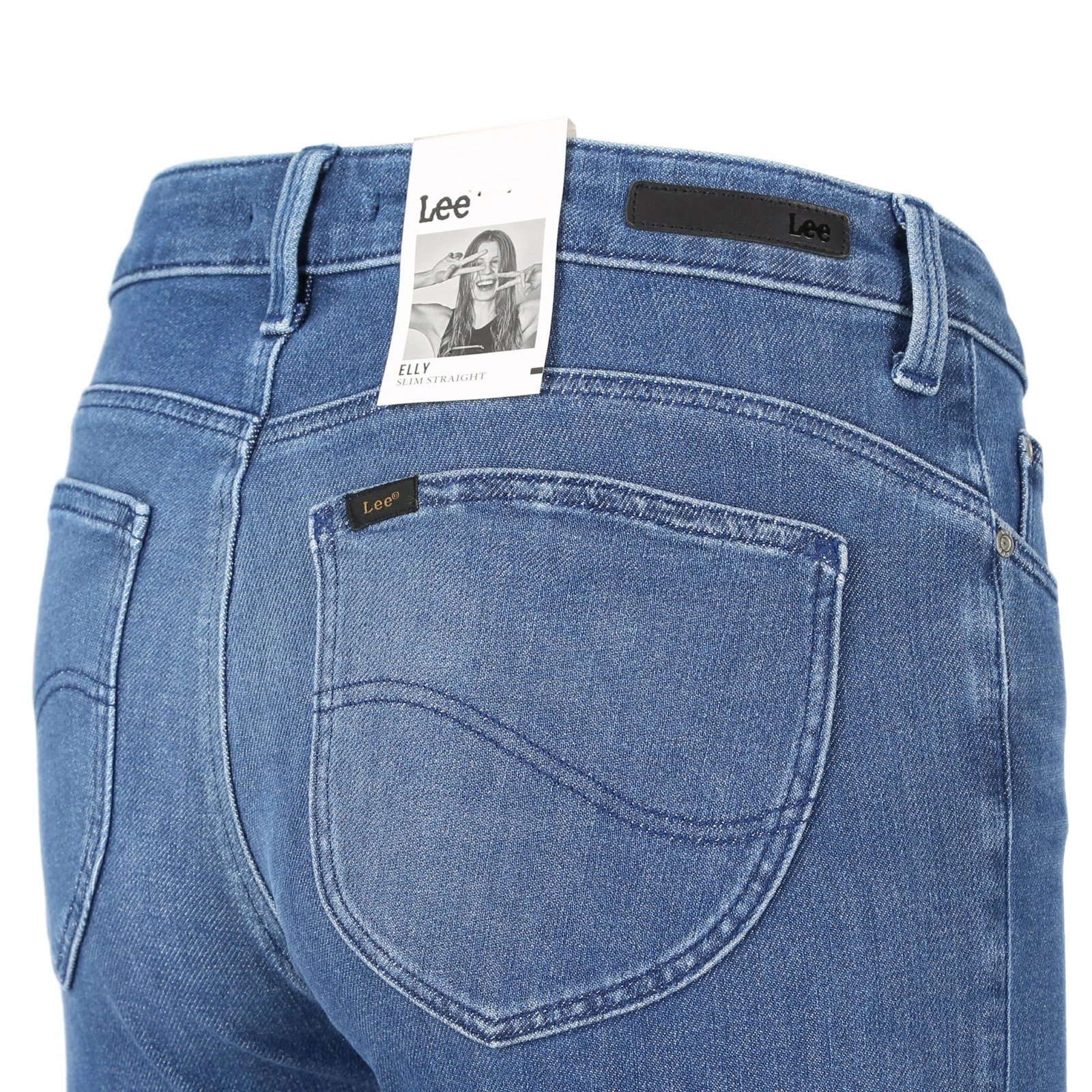 Dámské slim džíny Lee Elly Custom Crop Sundown Bleach L32RQYYC 30/31