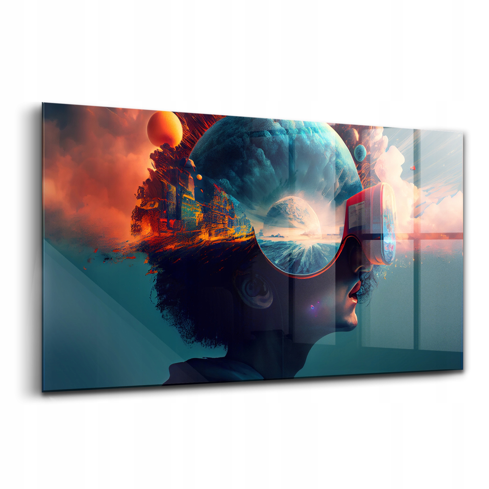 Foto obraz Futuristický virtuální svět 100x50 cm