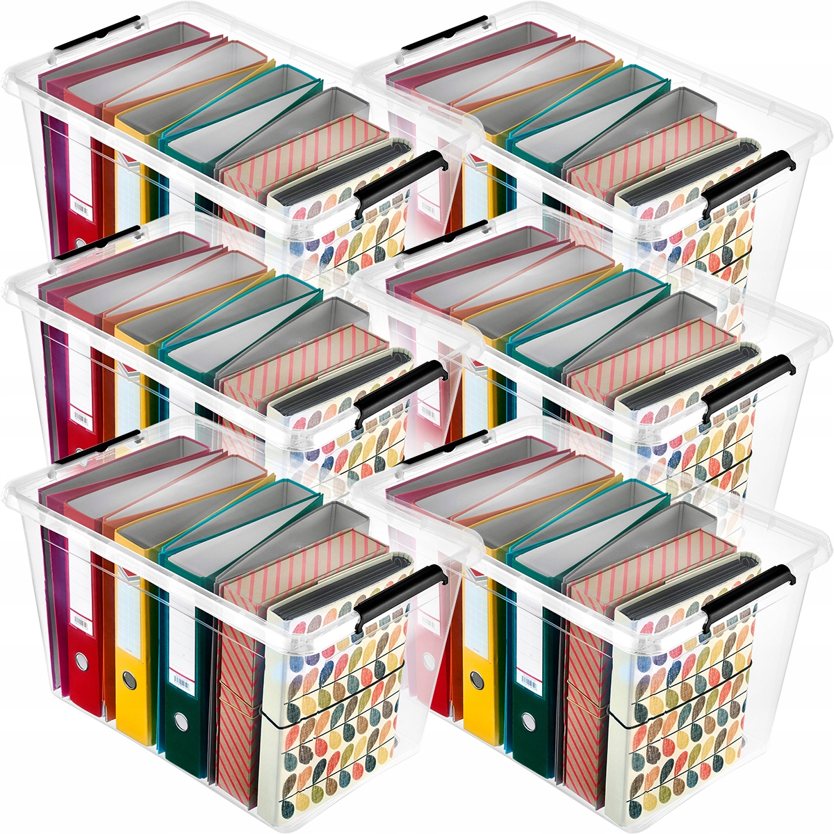 

Pudełko Pojemnik Box Skrzynia Z Kółkami 60L x6