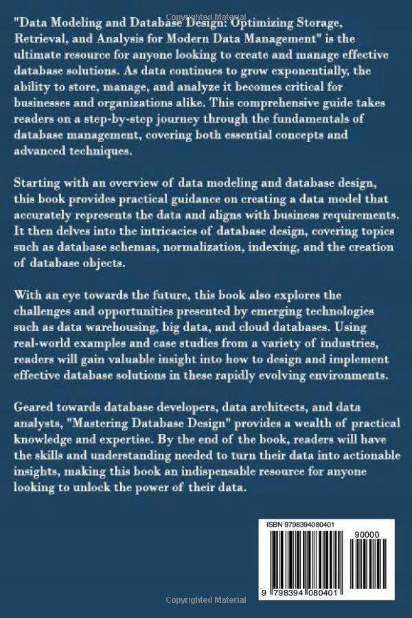 Murray, Brian Data Modeling and Database Design: Optimizing Storage, Retrie Język publikacji angielski