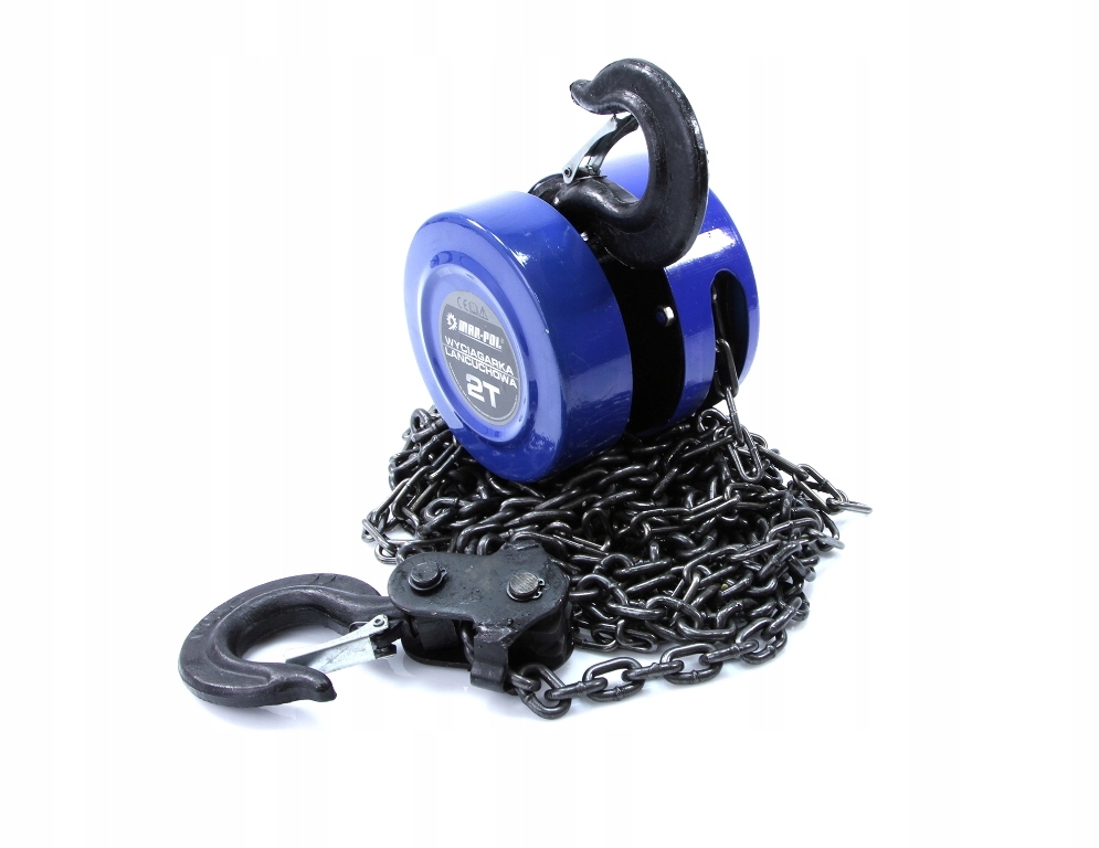 WCIĄGARKA WYCIĄGARKA ŁAŃCUCHOWA 2T DO SILNIKA 2,5M Waga produktu z opakowaniem jednostkowym 9.5 kg