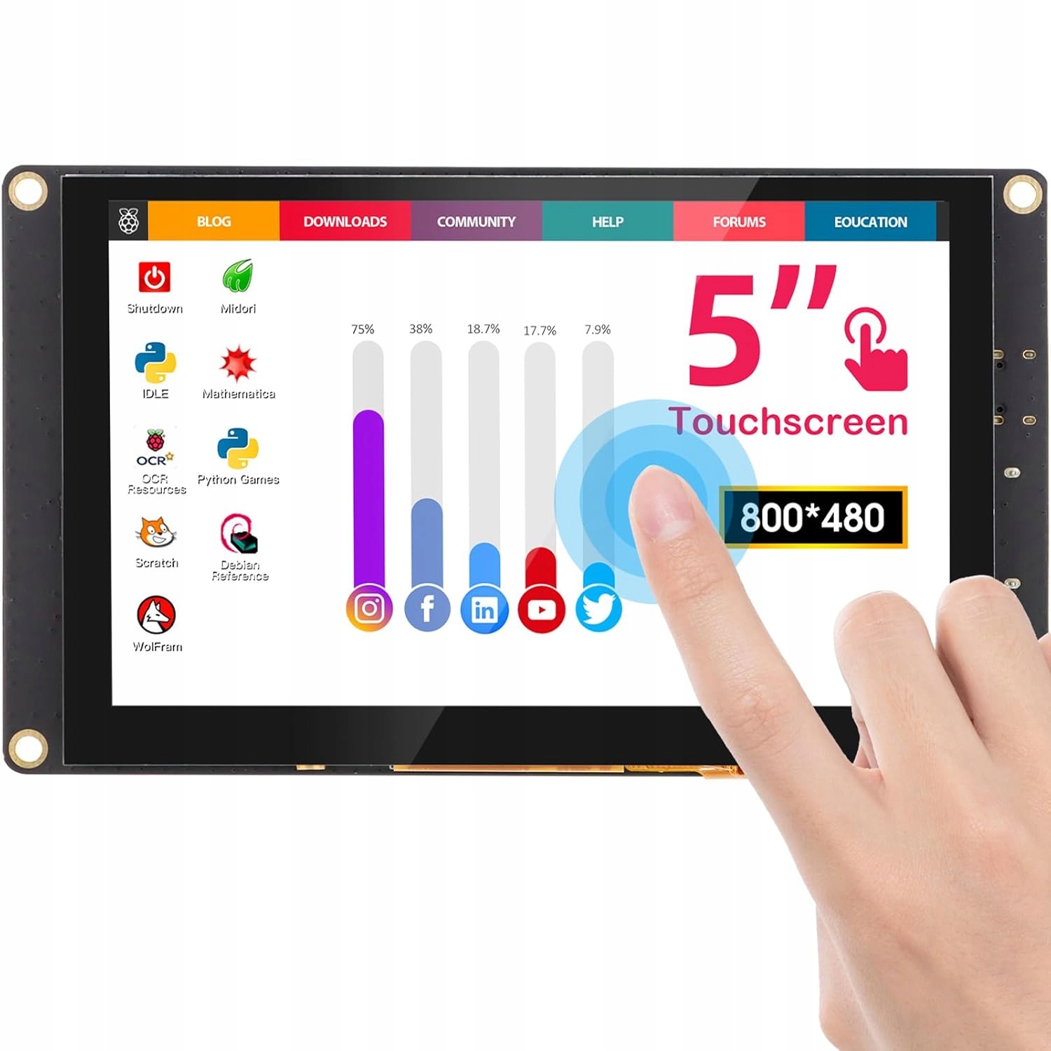 Dotykowy wyświetlacz Elecrow 5