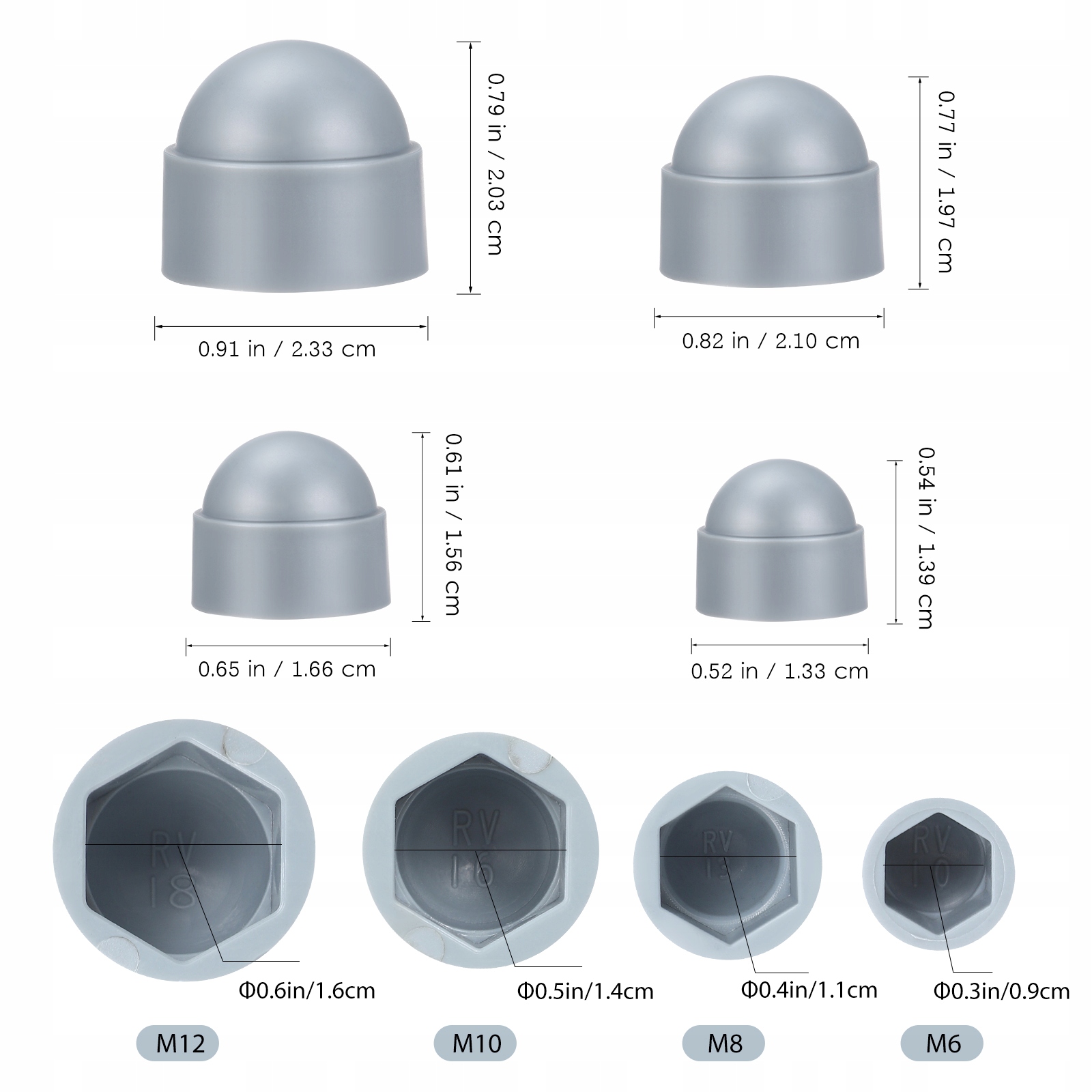 NAKRĘTKI KOPUŁKOWE Z GWINTEM METRYCZNYM ŚRUBA SZEŚCIOKĄTNA KOPUŁKOWA Marka bez marki