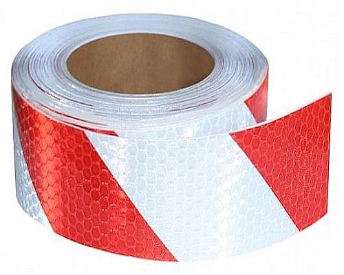 

Taśma Odblaskowa Konturowa Obrysowa Biało Czerwona