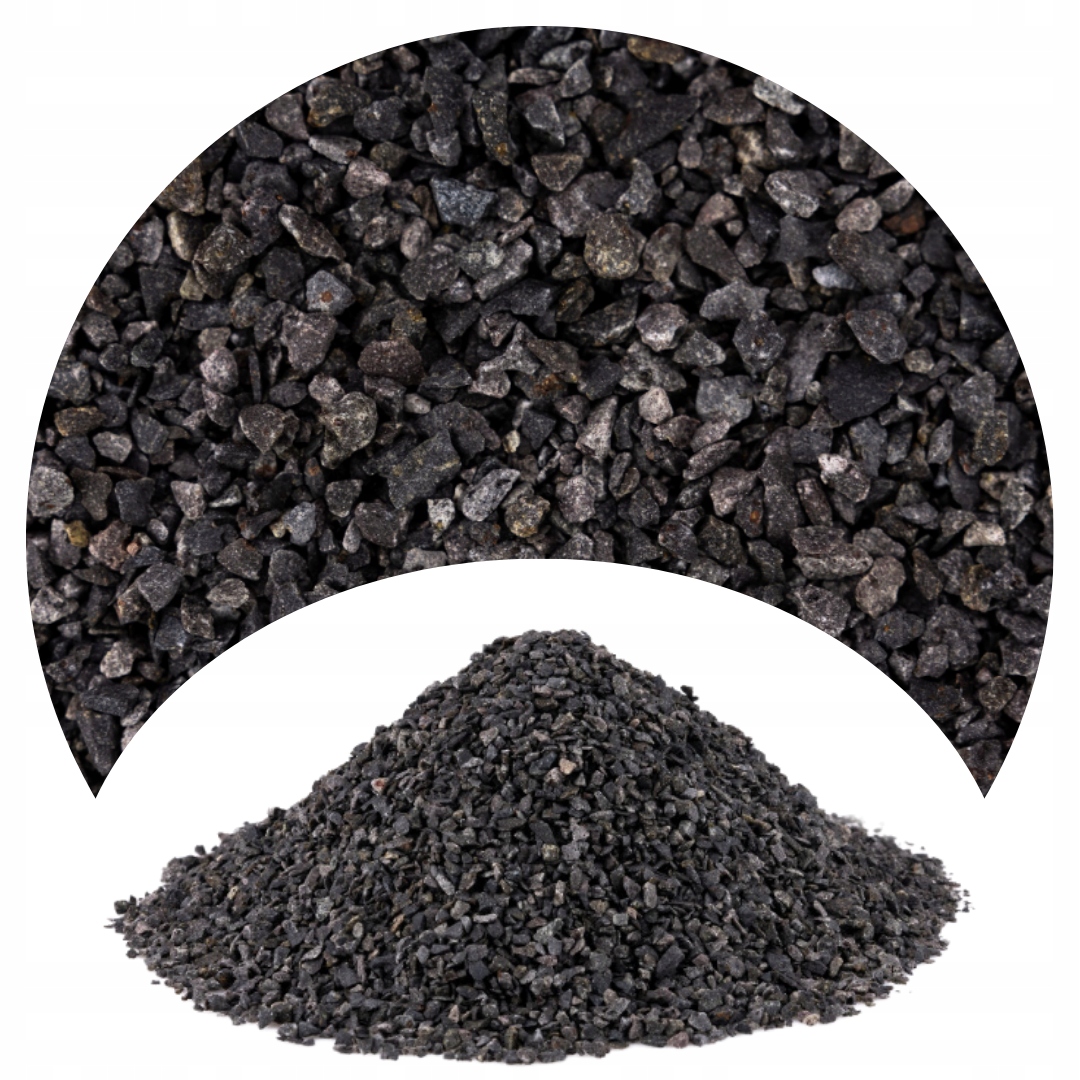 ŻWIREK DO AKWARIUM GRAFITOWY IDEALNE PODŁOŻE POD ROŚLINY NATURAL 2-3mm 8KG