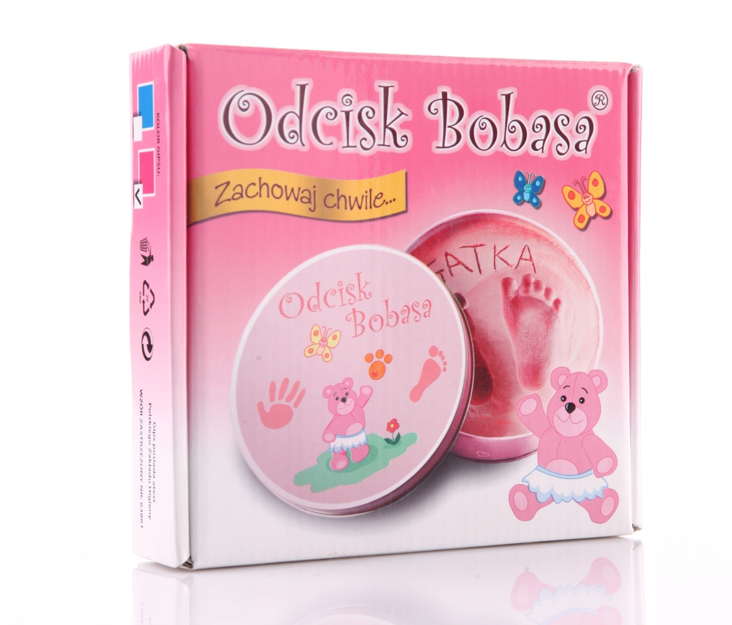 odcisk bobasa rączki pamiątka + glinka | ZA4025 RO — 2