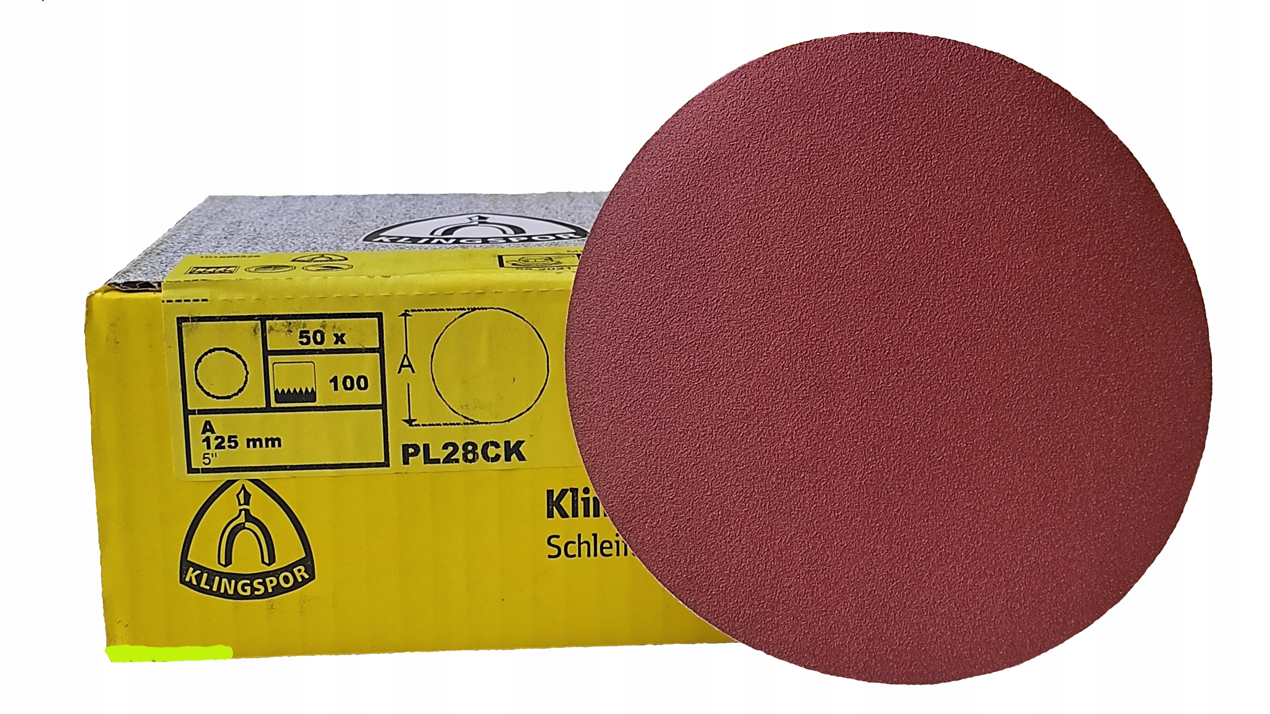 

50 szt! Papier Ścierny Krążek Na Rzep 125mm P100