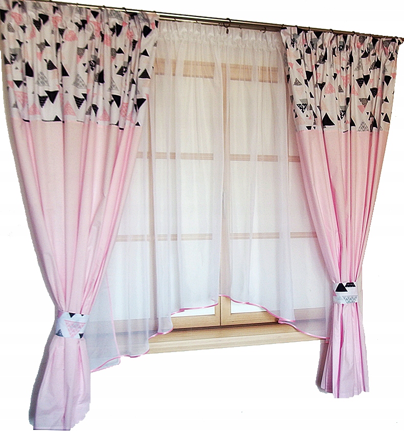 komplet dziecięcy ZASLONKI FIRANKA WOAL BAWEŁNA