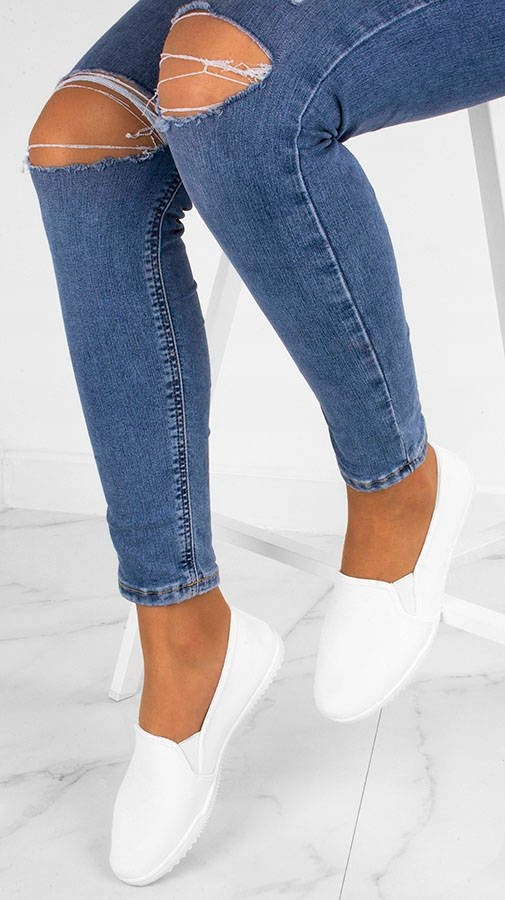 BIAŁE TENISÓWKI WSUWANE LYCRA SLIP ON 36 Cechy dodatkowe brak