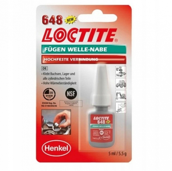 LOCTITE 648 АНАЭРОБНЫЙ КЛЕЙ ДЛЯ ПОДШИПНИКОВ СИЛЬНЫЙ 5 МЛ