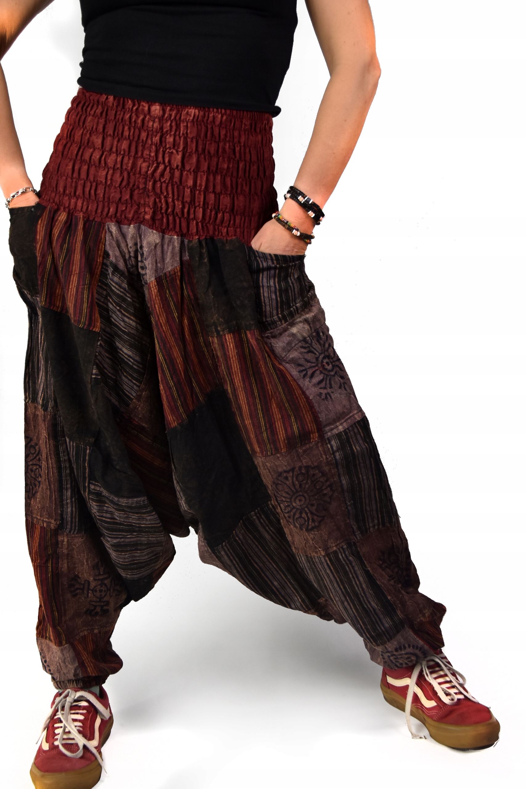 Šavary Nepál Aladinky Jóga Handmade Barevné Patchwork