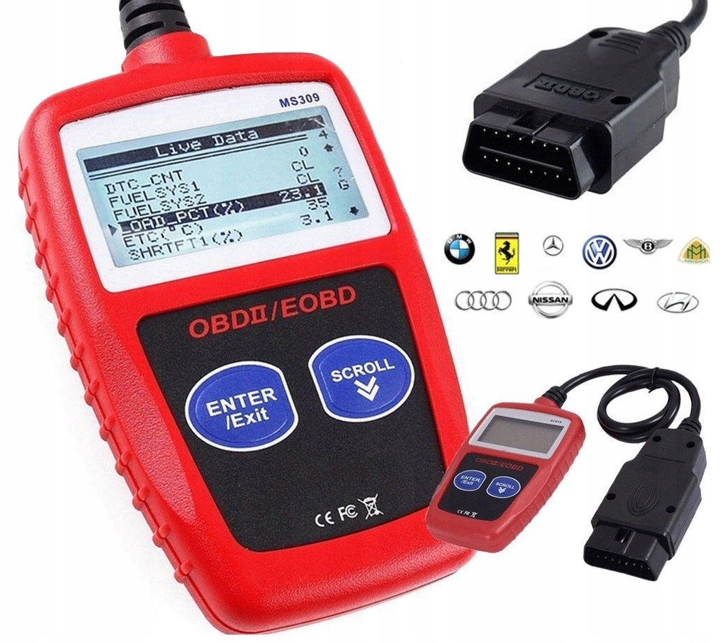 

Skaner Tester Diagnostyczny OBD2 Maxiscan MS309