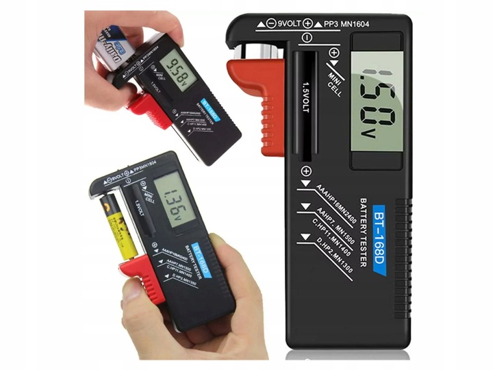 Tester miernik baterii akumulatorów AA AAA 9V R14 R20 CR2025 CR2032 EAN (GTIN) 5906583982328