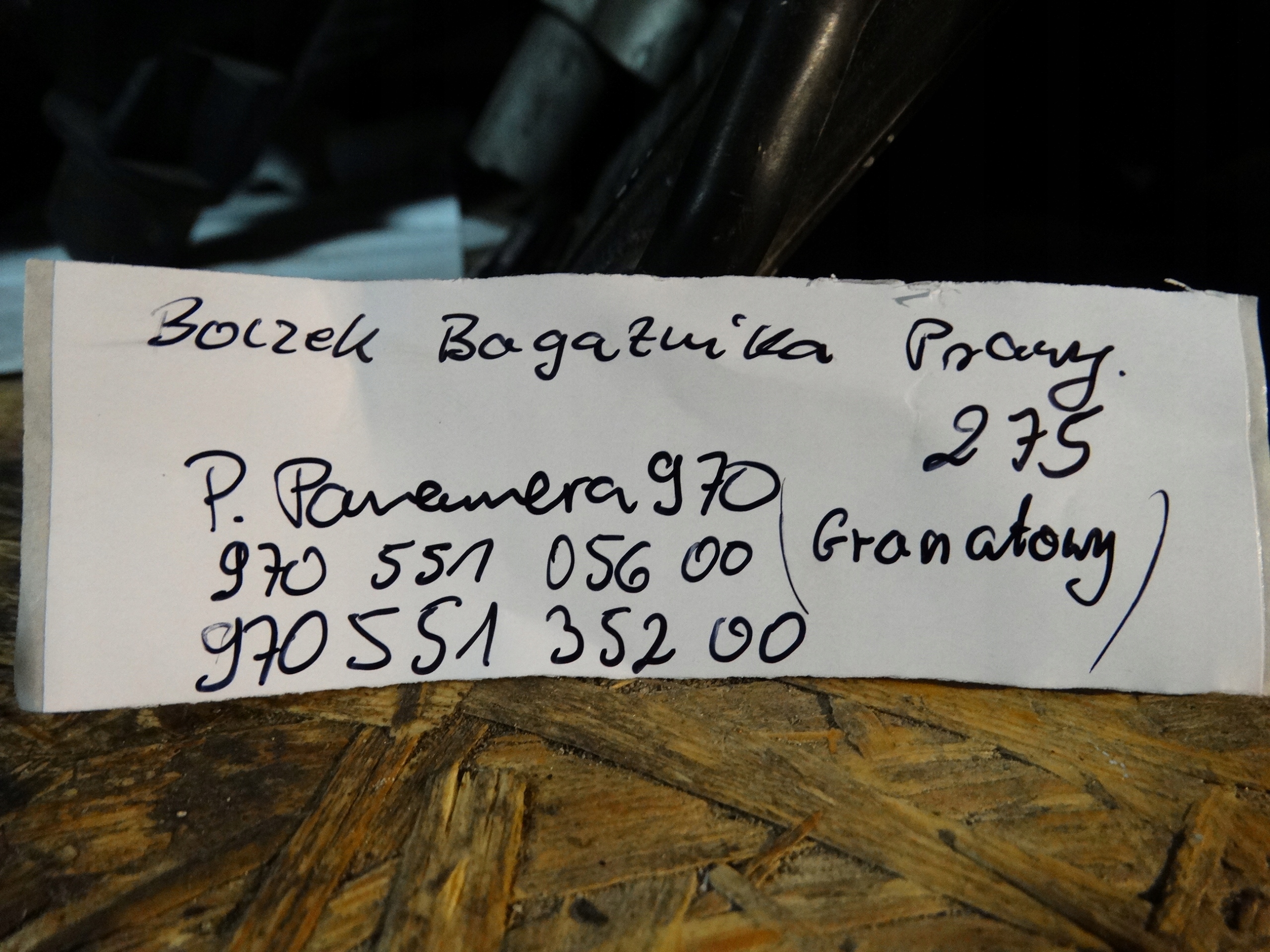 boot upholstery right PORSCHE PANAMERA 970 1
