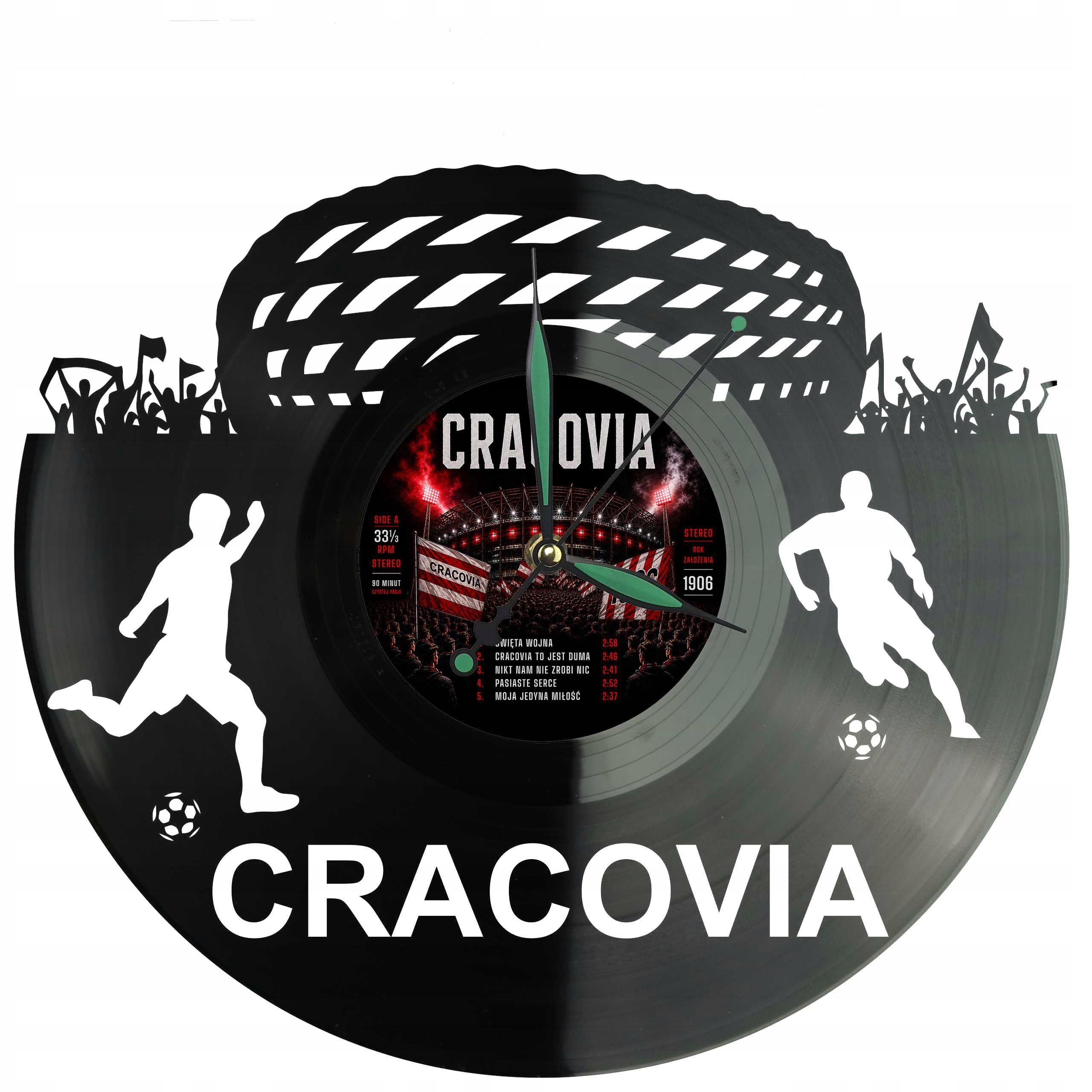 Cracovia Stadion Nástěnné hodiny Vinylová deska Moderní dekorativní