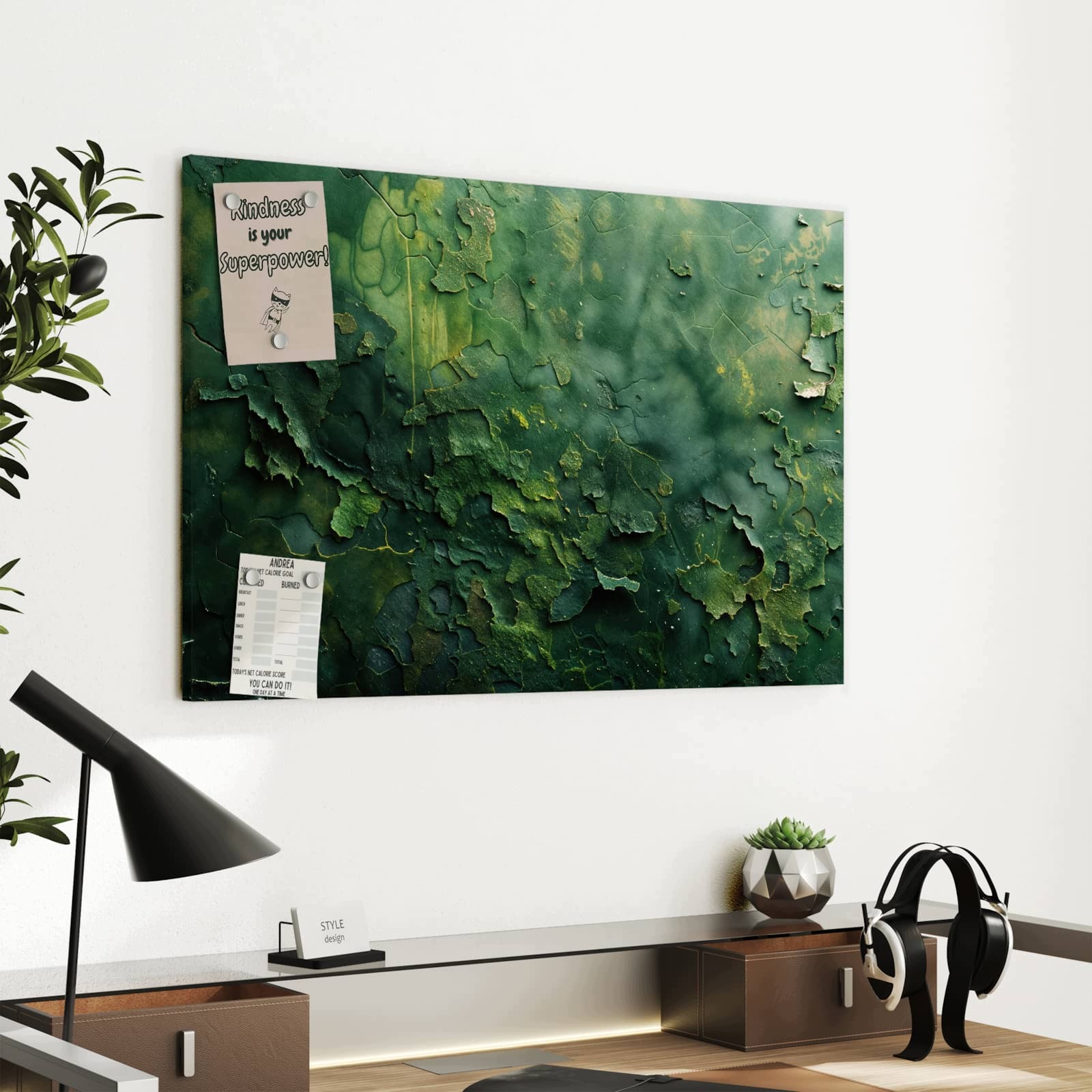 Magnetická tabule Zvětralé Povrch dřeva 60 × 40 cm