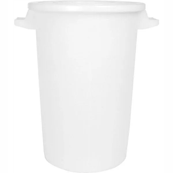 Sud na potraviny plast 75 l, biely, s vekom