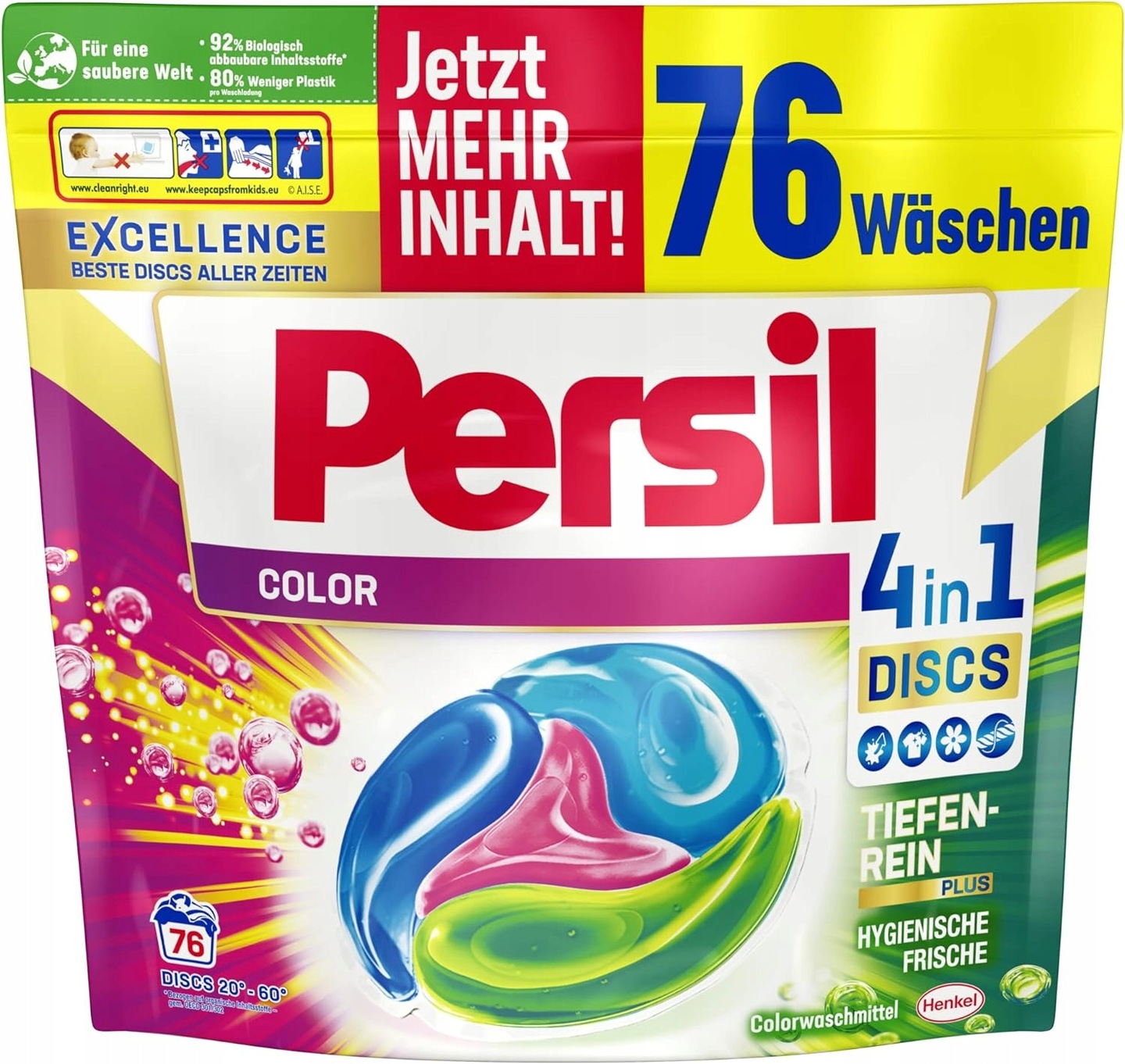 Levně Persil 4v1 Color Discs prací Kapsle 76 kusů