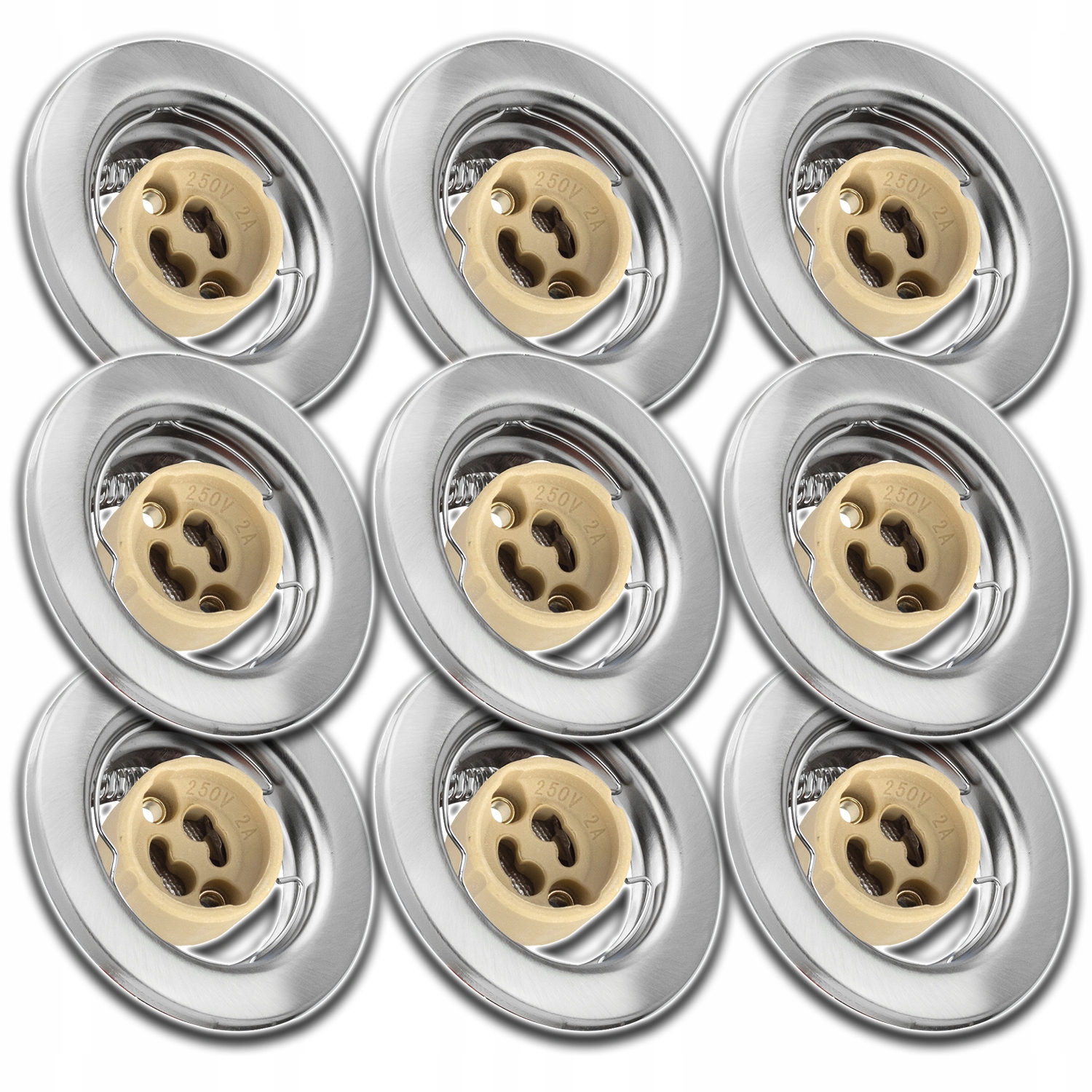 9x Kulaté Stropní Svítidlo Pod Omítku Zásuvka Konektor Pro Žárovku GU10