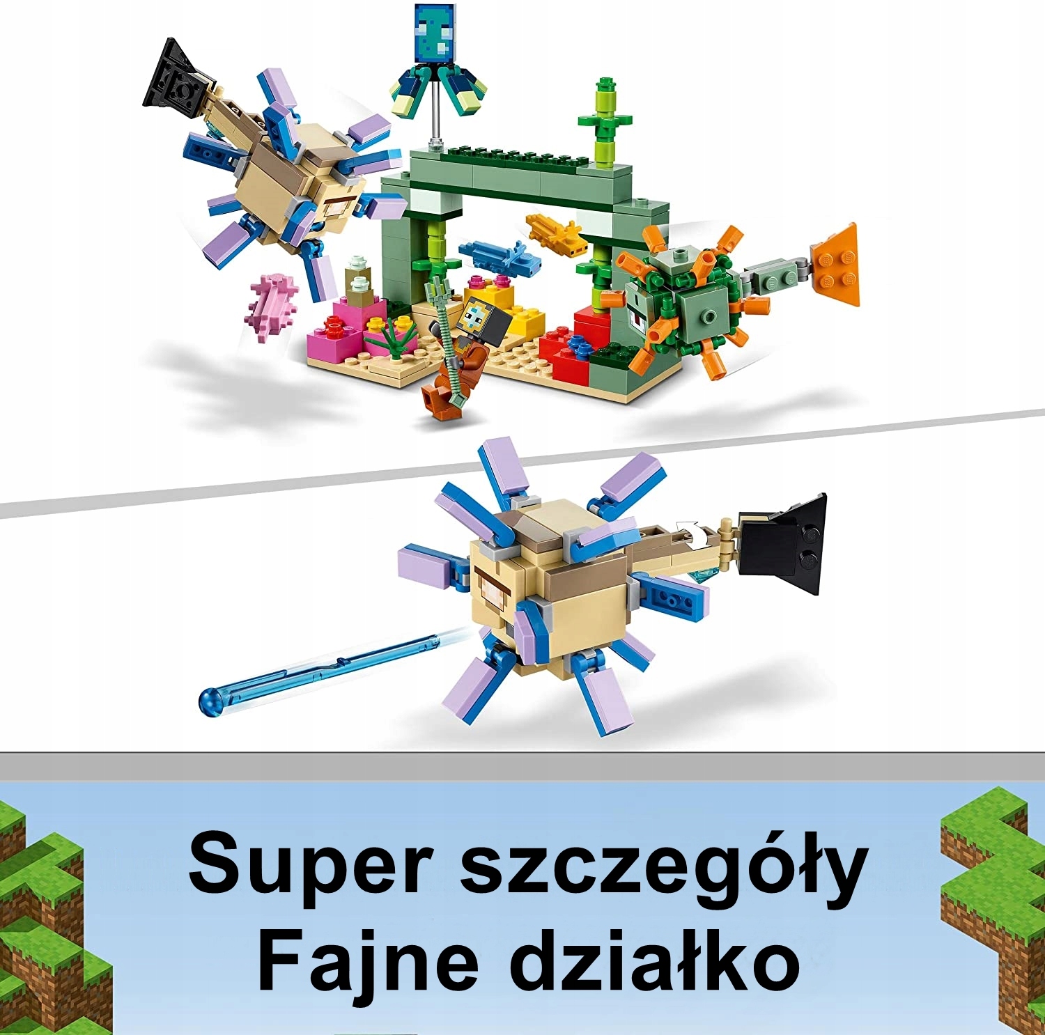 LEGO MINECRAFT WALKA ZE STRAŻNIKAMI 21180 KLOCKI ZABAWKA NA PREZENT NOWY Numer produktu 21180