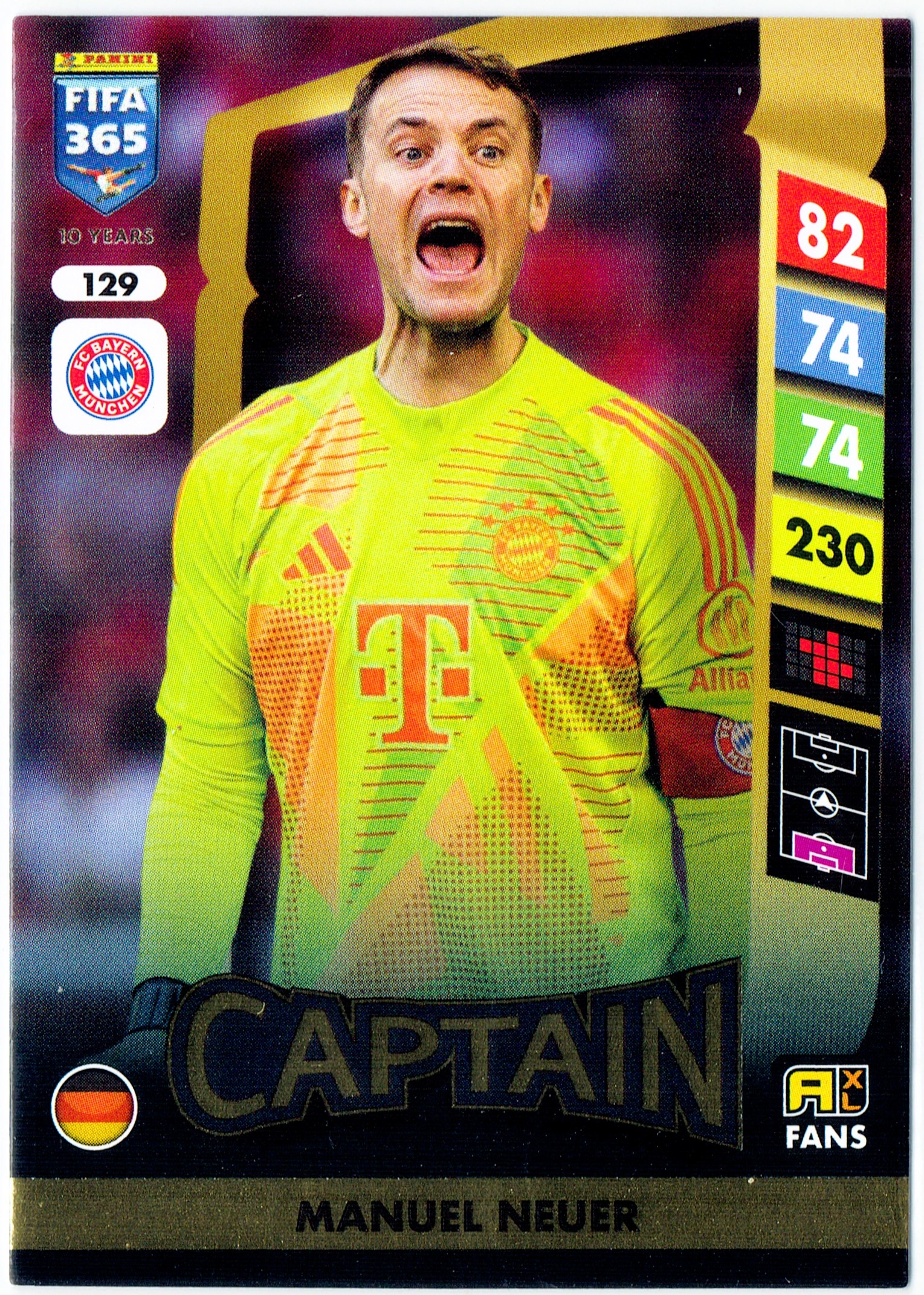 Panini Fifa 365 2025 Fans Captain 129 Manuel Neuer Bayern Munchen