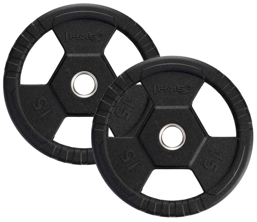 Černý olympijský Závaží kotouč na tyč Osa činkový kotouč 2x 15 kg Hms