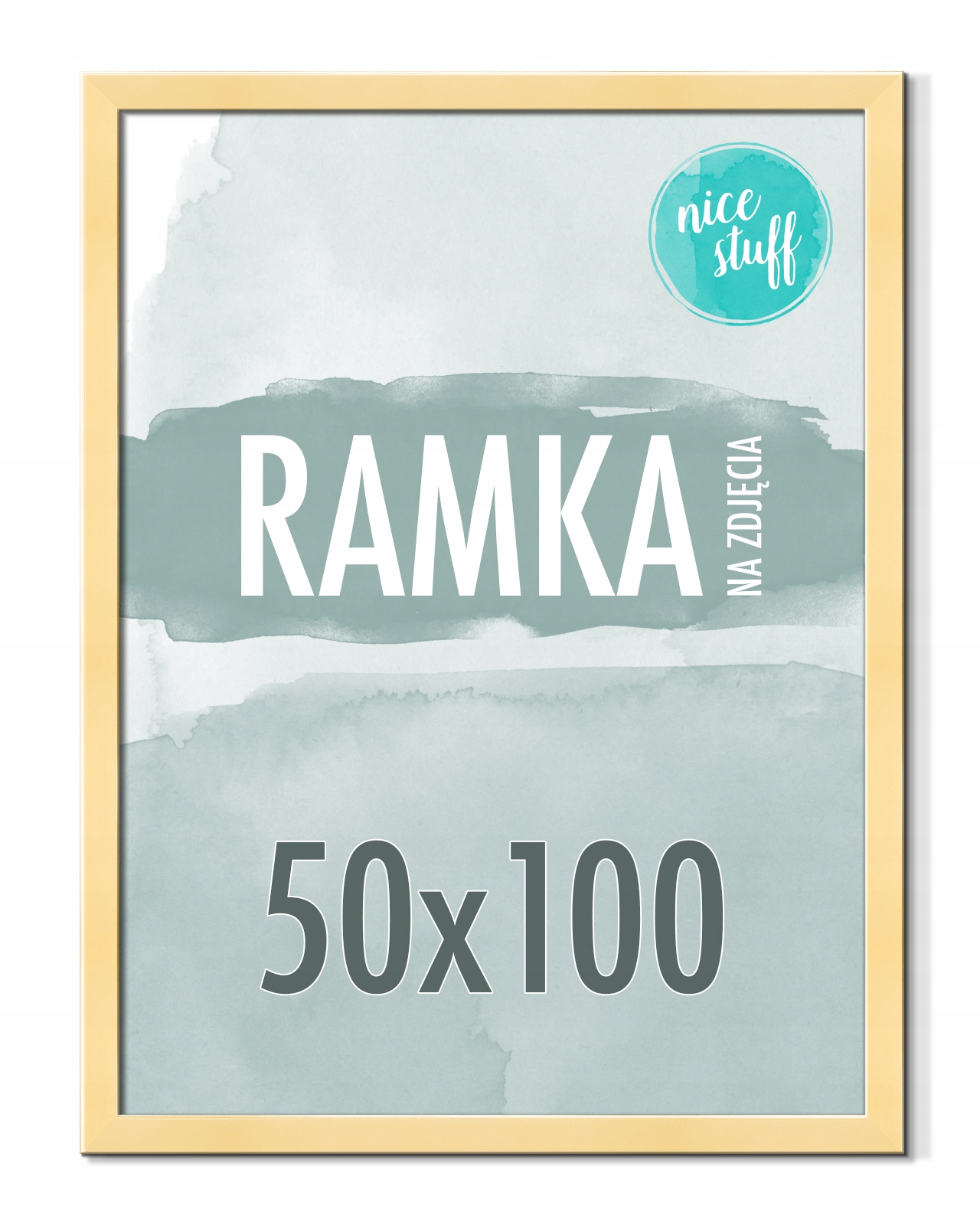 Ramka 50x100 Ramka Na Zdjęcia 100x50 Ramki na zdjęcie Złota Złote Złoty