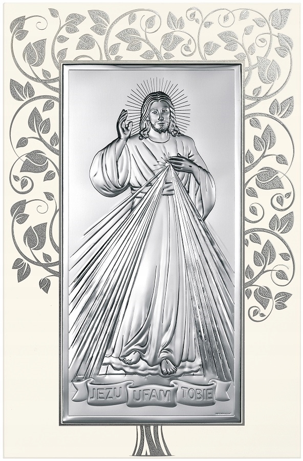 Strieborný obraz Ježišu Dôverujem Ti Obraz Darček Gravírovanie Zadarmo