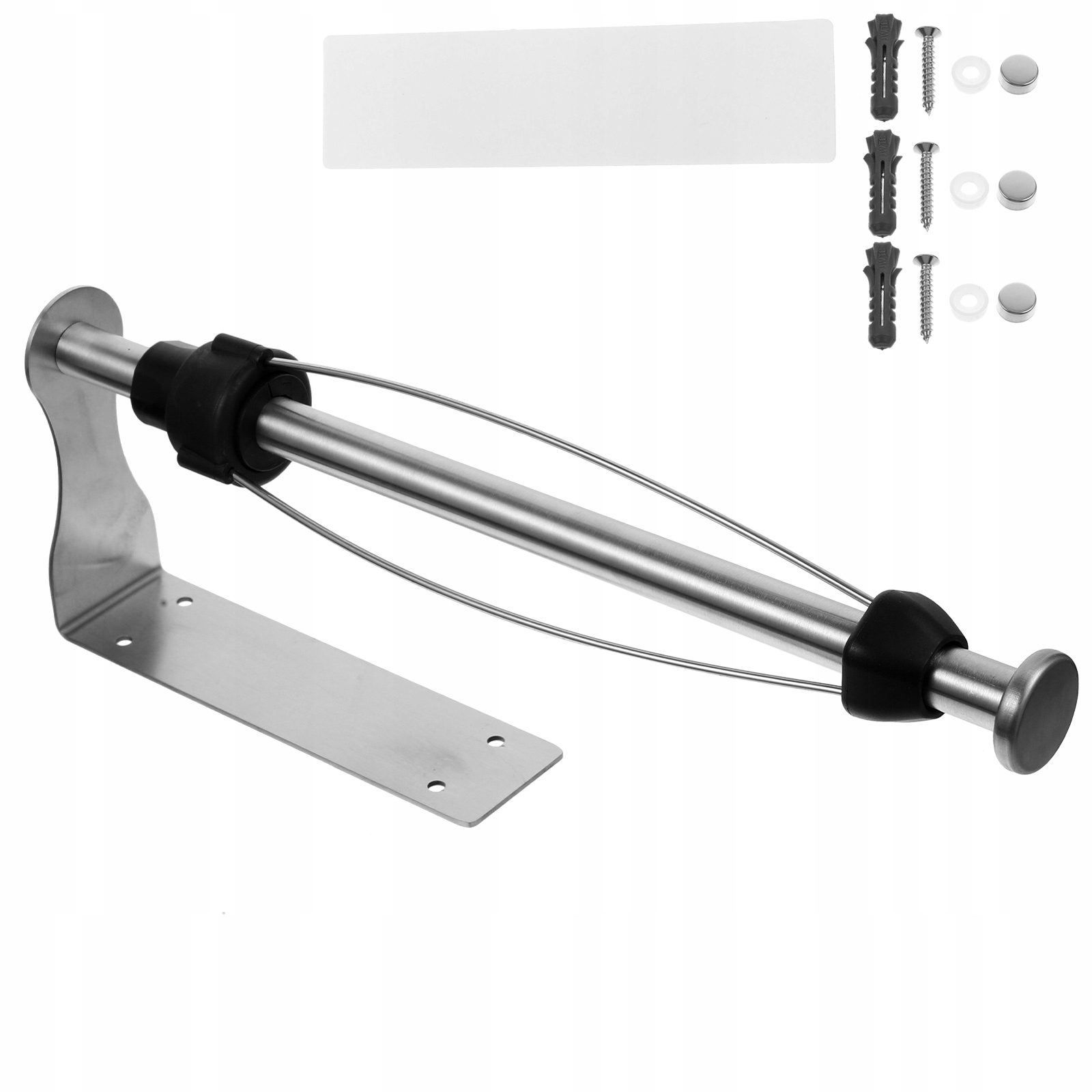 DEKOROWY PIONOWY UCHWYT NA RĘCZNIKI PAPIEROWE ZE STALI NIERDZEWNEJ CZARNE RĘCZNIKI PAPIEROWE